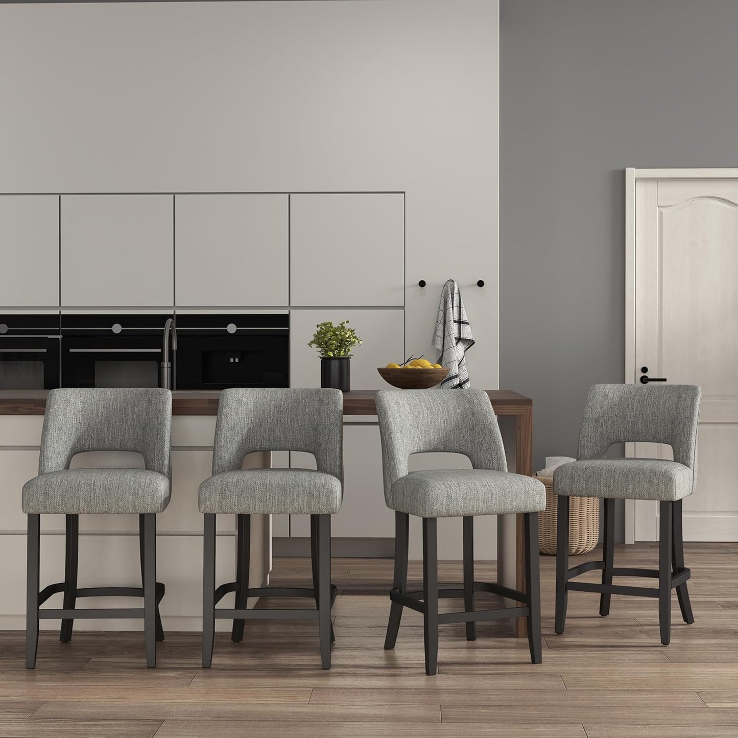 VKNOW Bar Stools Set of 4 for Kitchen Island Dining Room