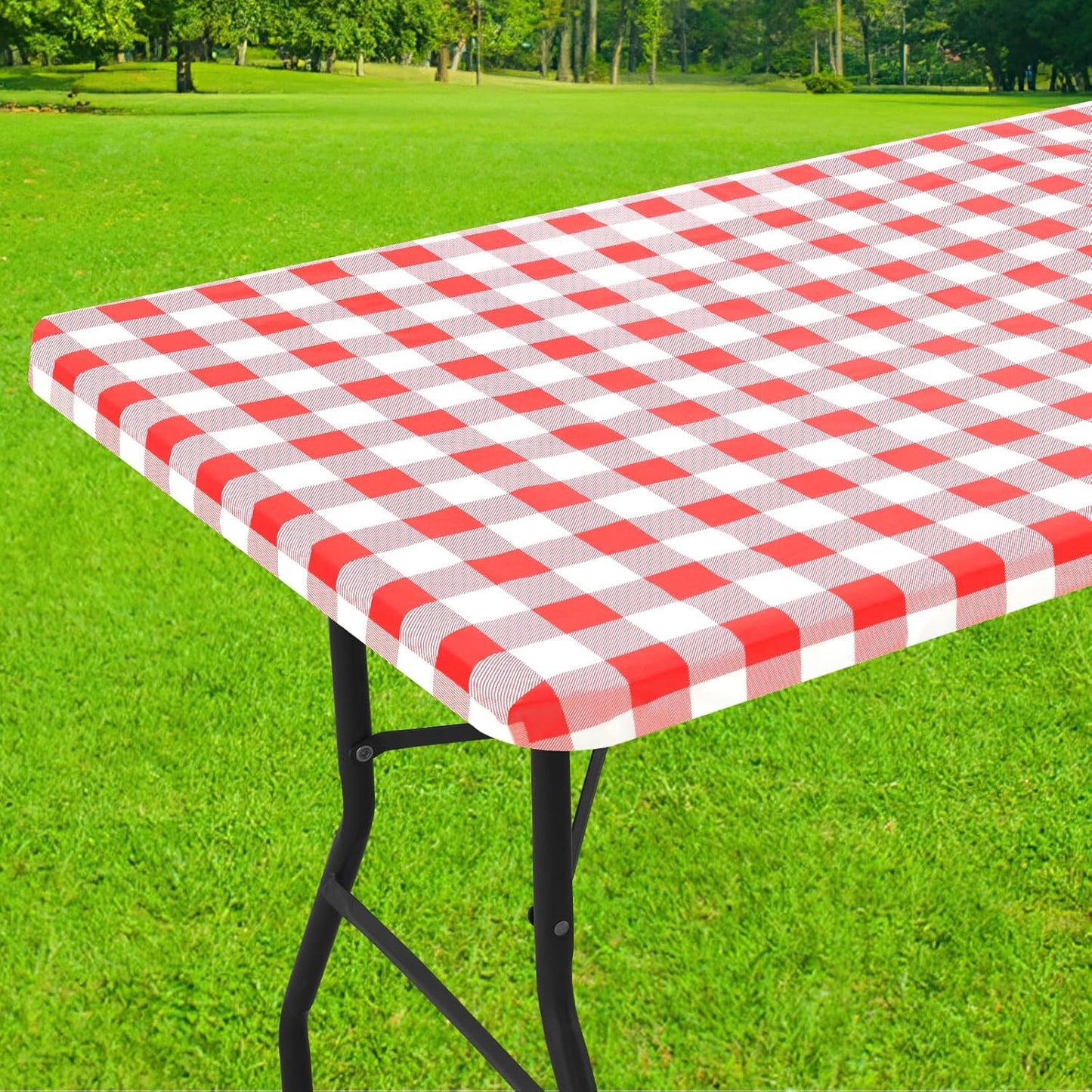 Smiry Rectangle Picnic Table Cloth for Outdoor Dining & Camping