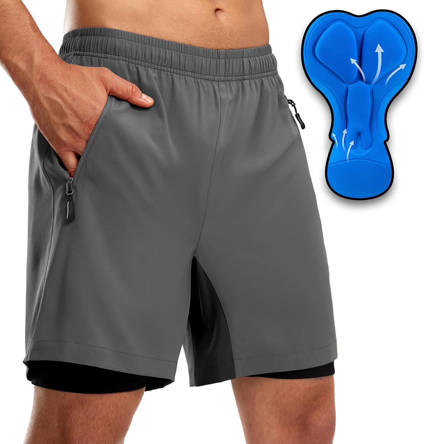 Bikewa Men's Mountain Bike Shorts with 3D Padding for Comfort