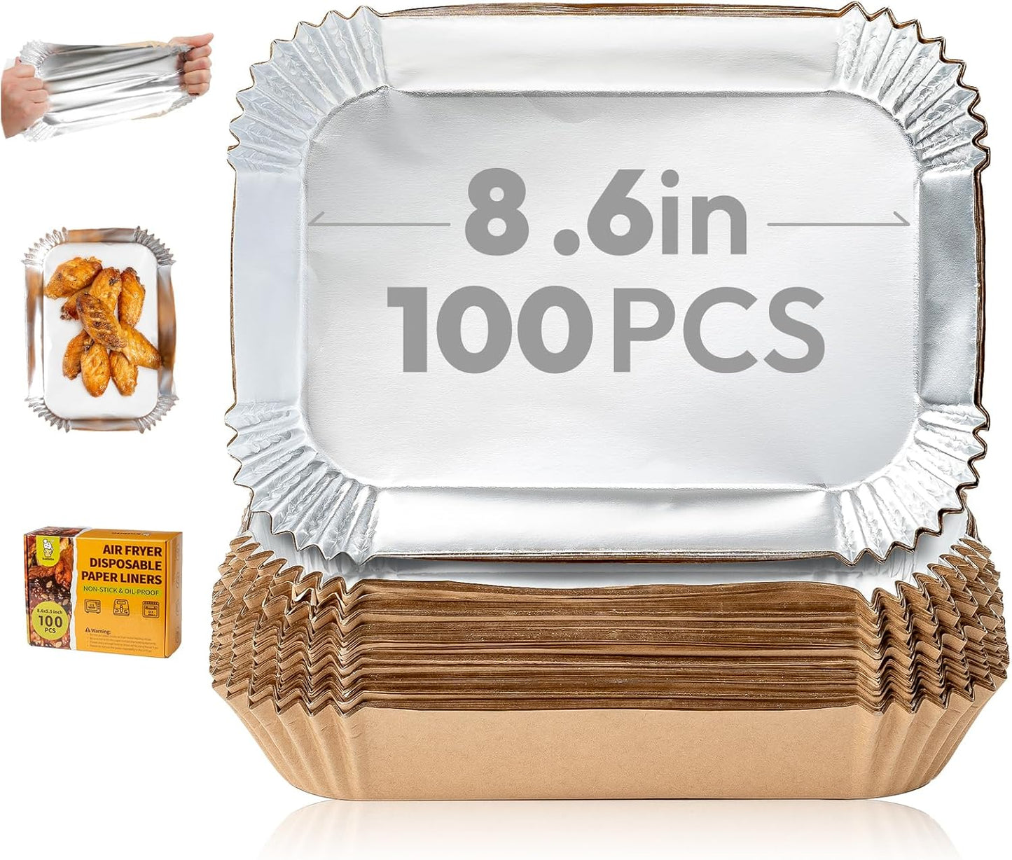 Fast-Heating Air Fryer Liners - Grease-Free Cooking!