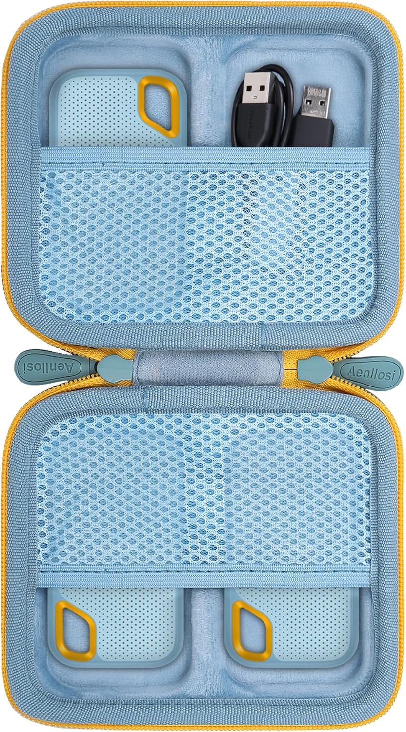 Sky Blue Hard Case for SanDisk Portable SSD - Protect Your Data On-the-Go!