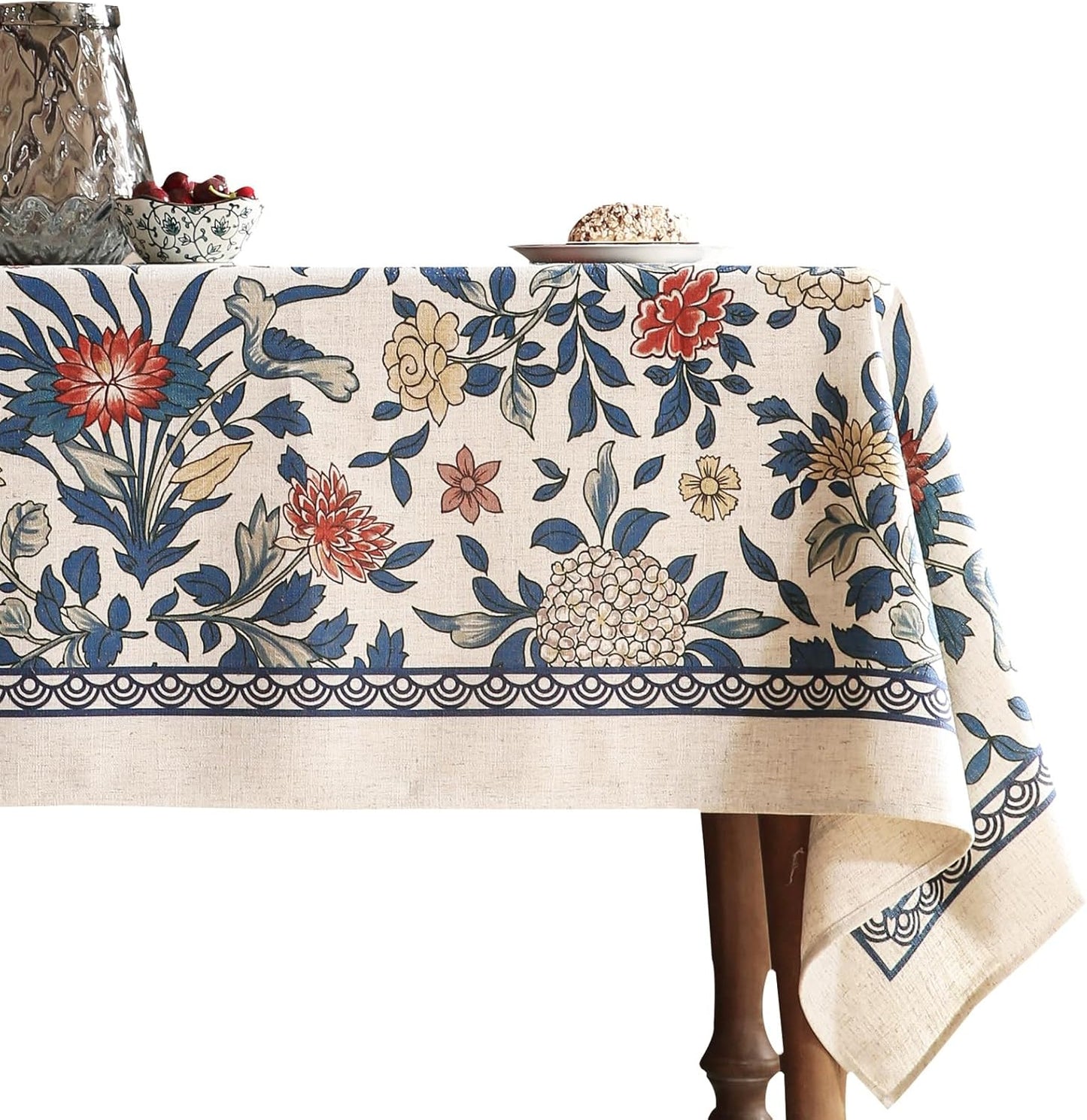 Designer Blue Tablecloth for Rectangle Table by Patdrea