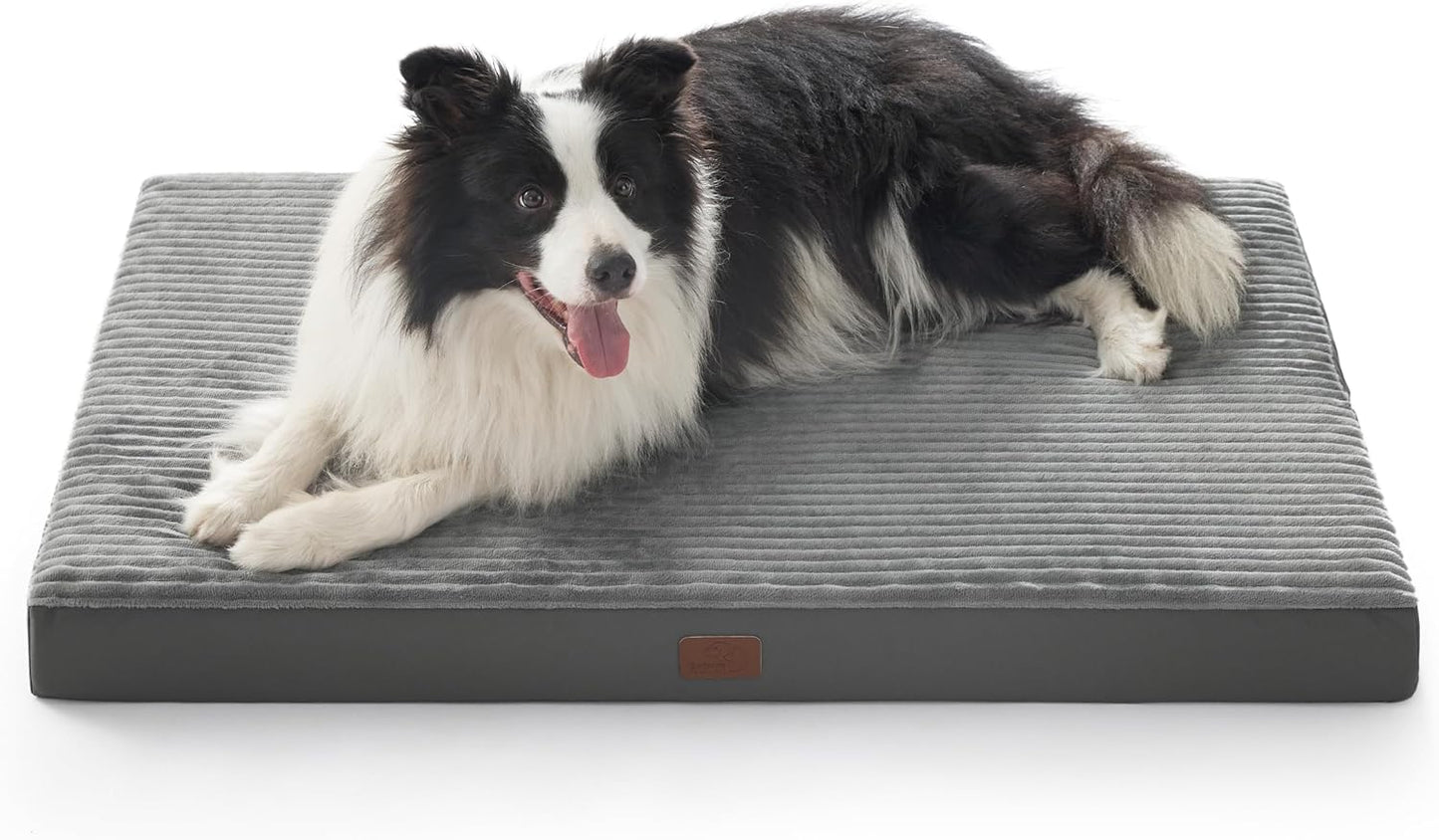 Orthopedic Dog Bed for Crate - Large XL Pet Bed with Cover