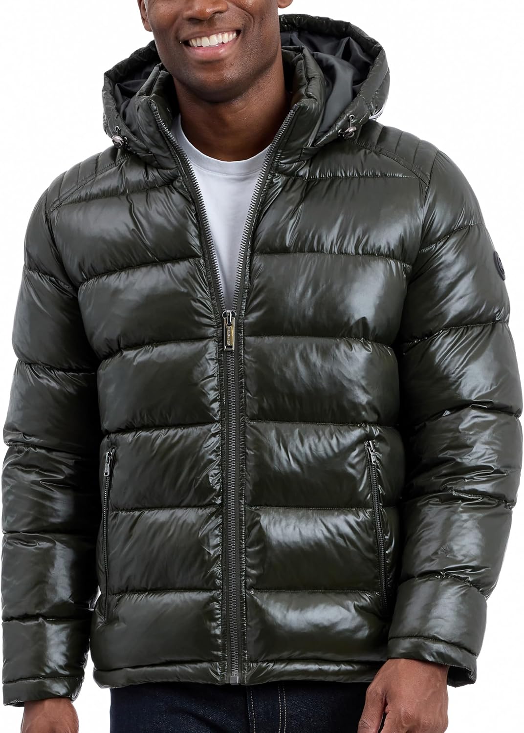 Michael Kors Shine Hooded Puffer Jacket for Heavy Winter Wear