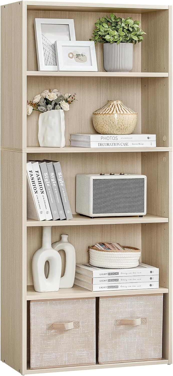 VASAGLE Custos Collection 5-Tier Bookcase for Home Office