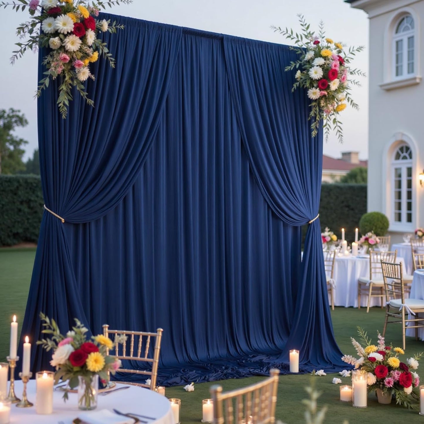 20ftx10ft Navy Blue Backdrop Curtains for Stunning Events