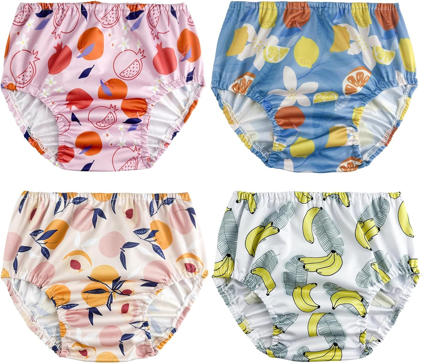 Cute Reusable Toddler Swim Diaper Set - 4 Pack