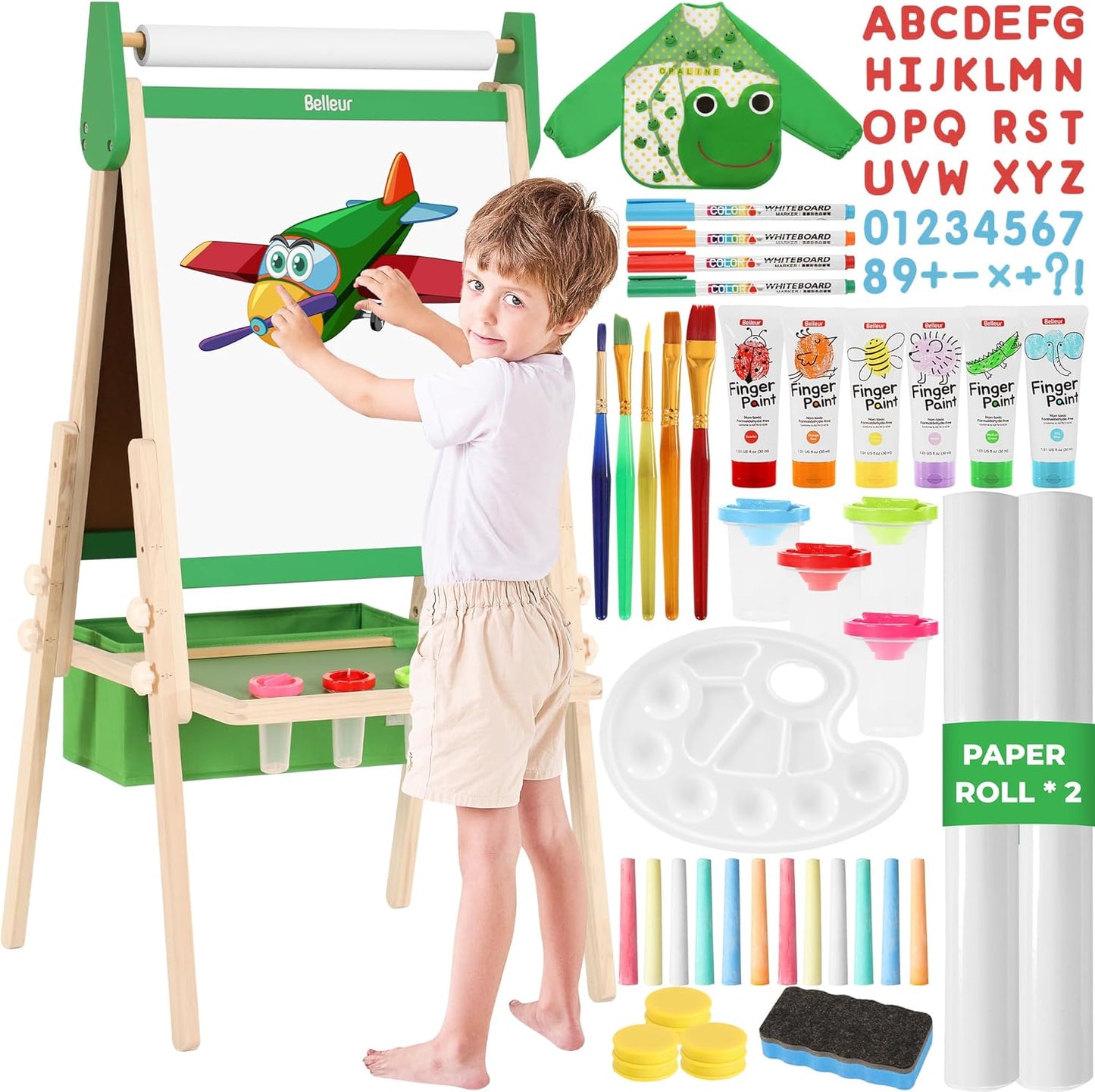 All-in-One Art Easel for Kids with Adjustable Double Sided Design