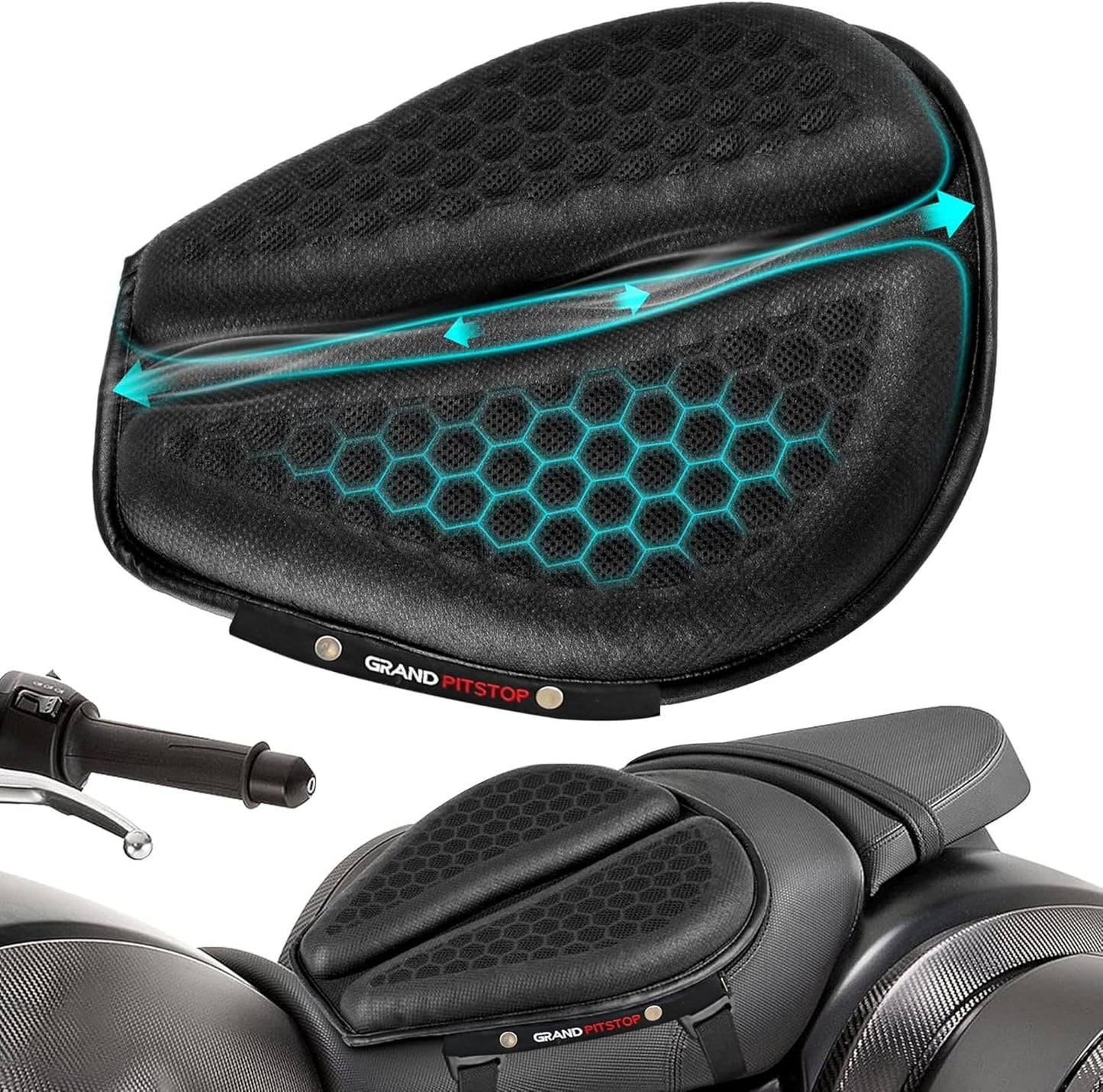 Foldable Motorcycle Gel Seat Cushion for Long Rides Comfort