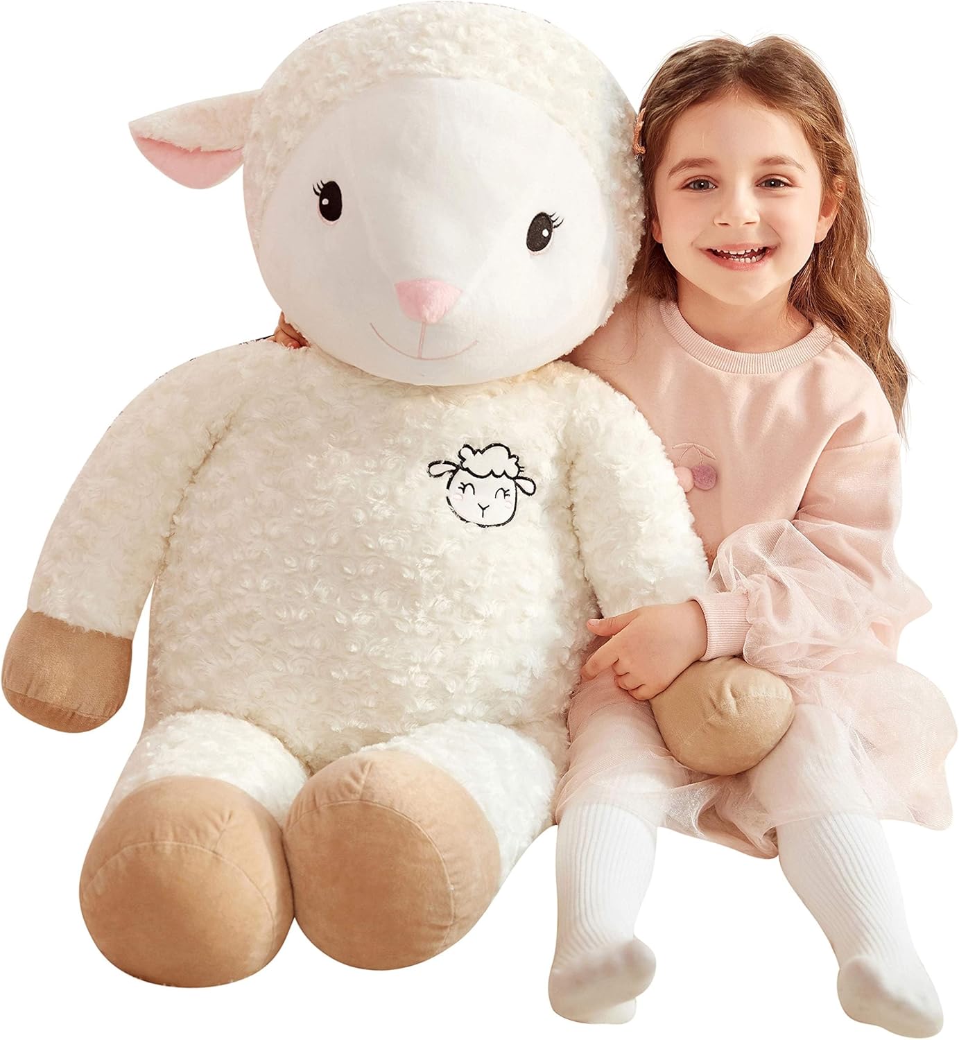 IKASA 30 Inch Giant Sheep Stuffed Animal - Soft Kawaii Plush Toy