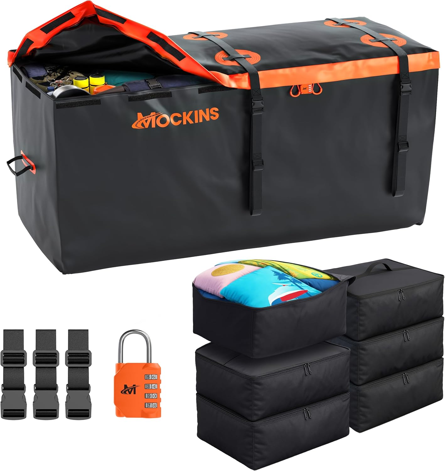 Mockins 30 Cu.Ft. Waterproof Cargo Carrier Bag for Hitch Use