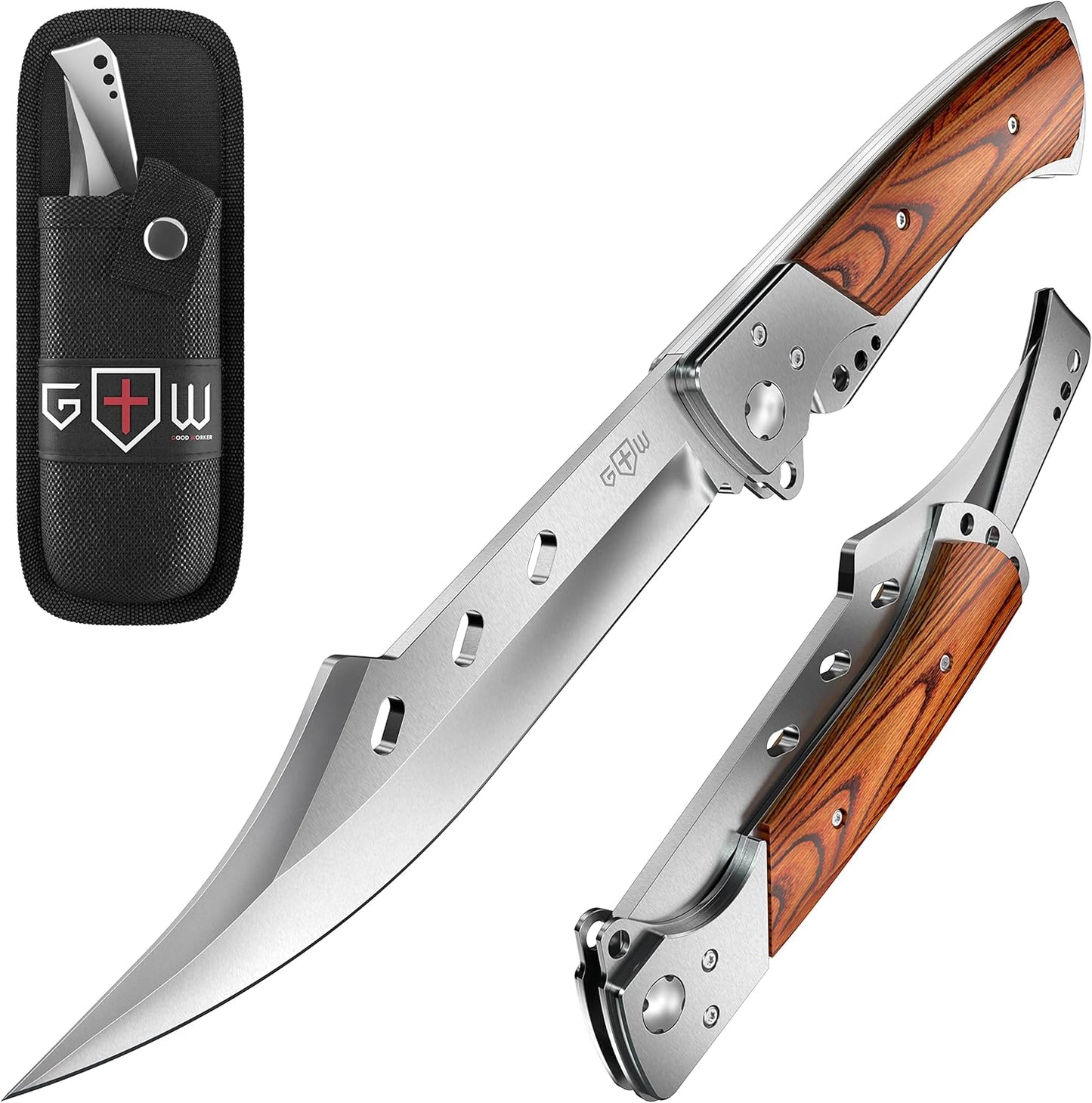 Grand Way Long Blade Folding Knife - Tactical Utility Tool