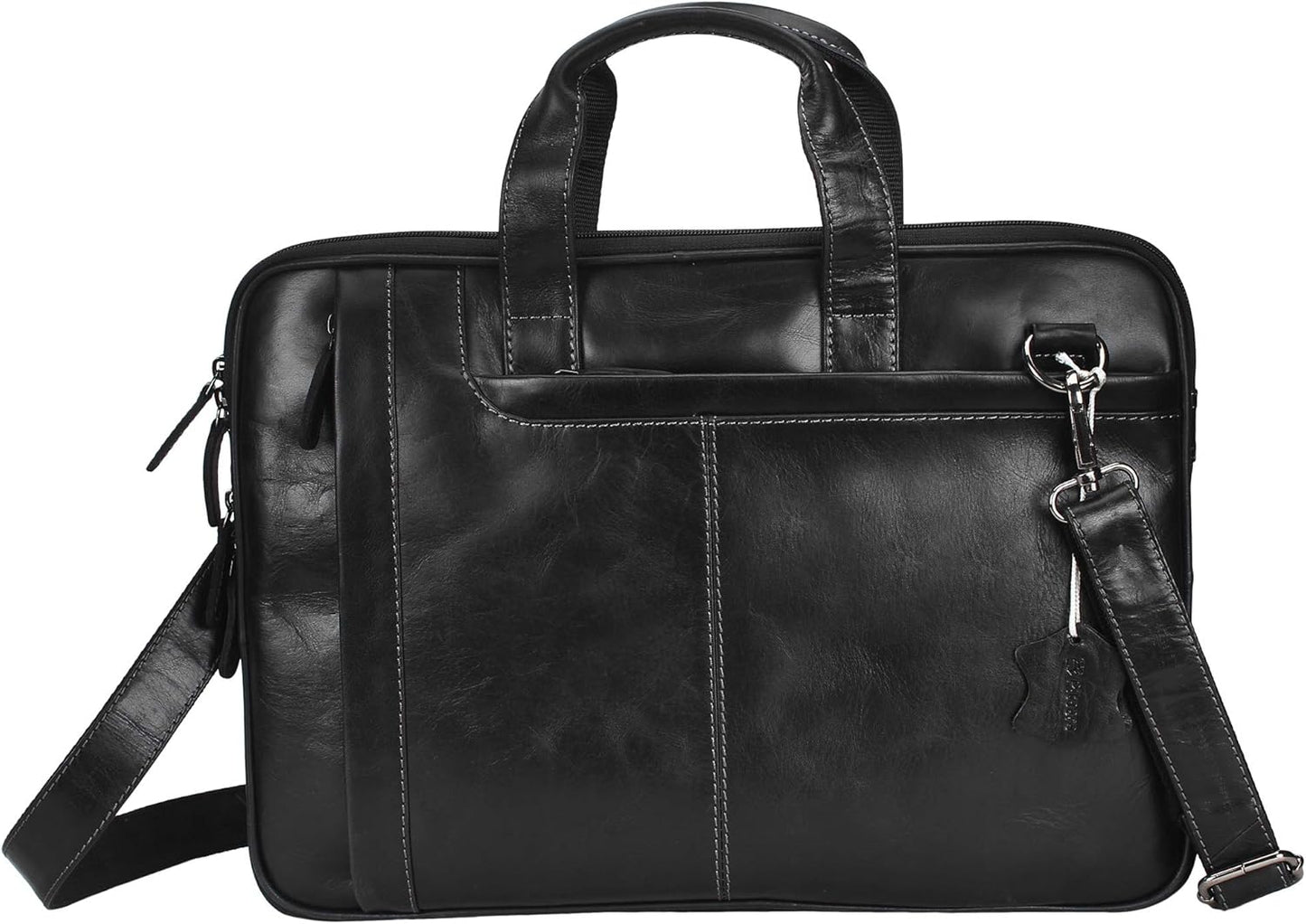 Pitaara Genuine Leather Messenger Laptop Bag for Men and Women