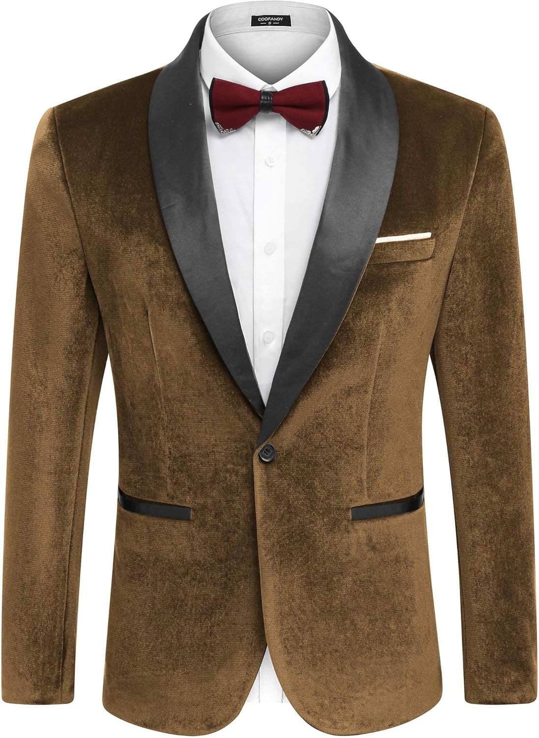 Men's Velvet Tuxedo One Button Jacket for Formal Events