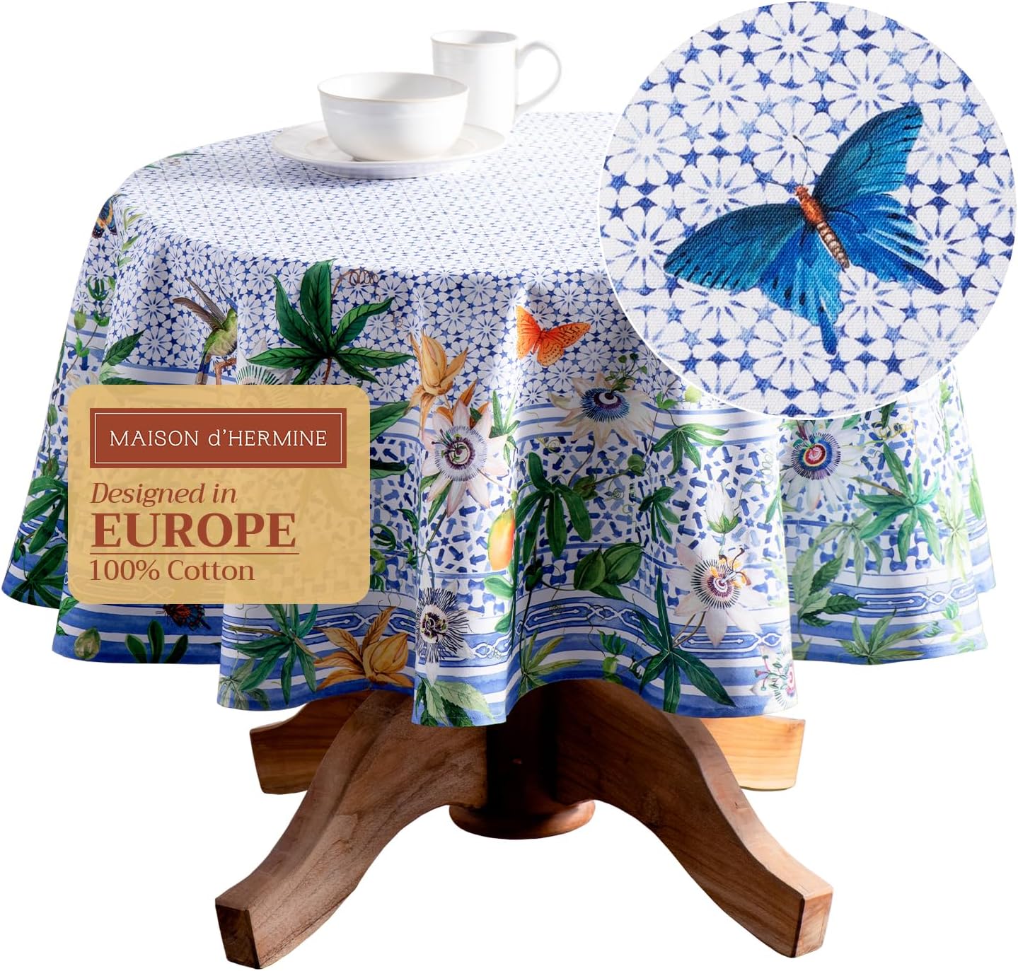 Maison d' Hermine Round Table Cloth 69 Inches for All Occasions