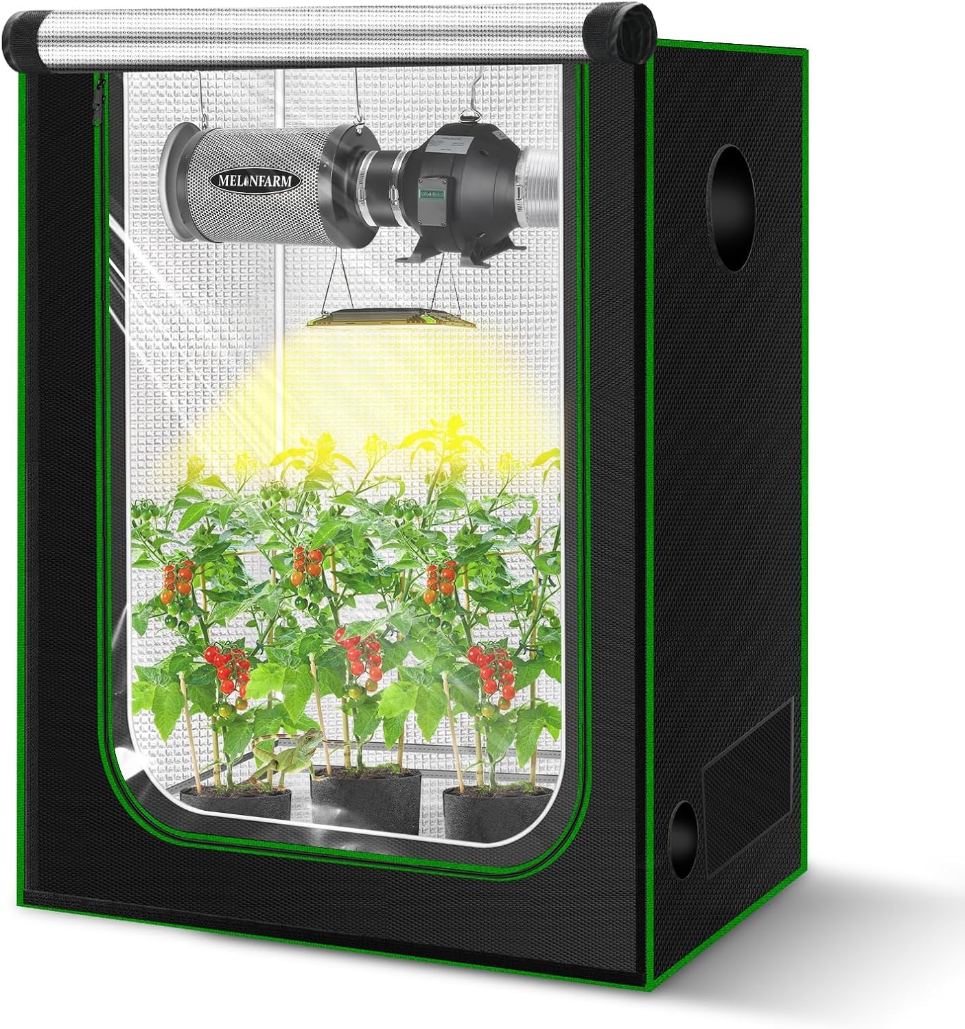 MELONFARM 4x2 Grow Tent for Indoor Hydroponics with Viewing Door