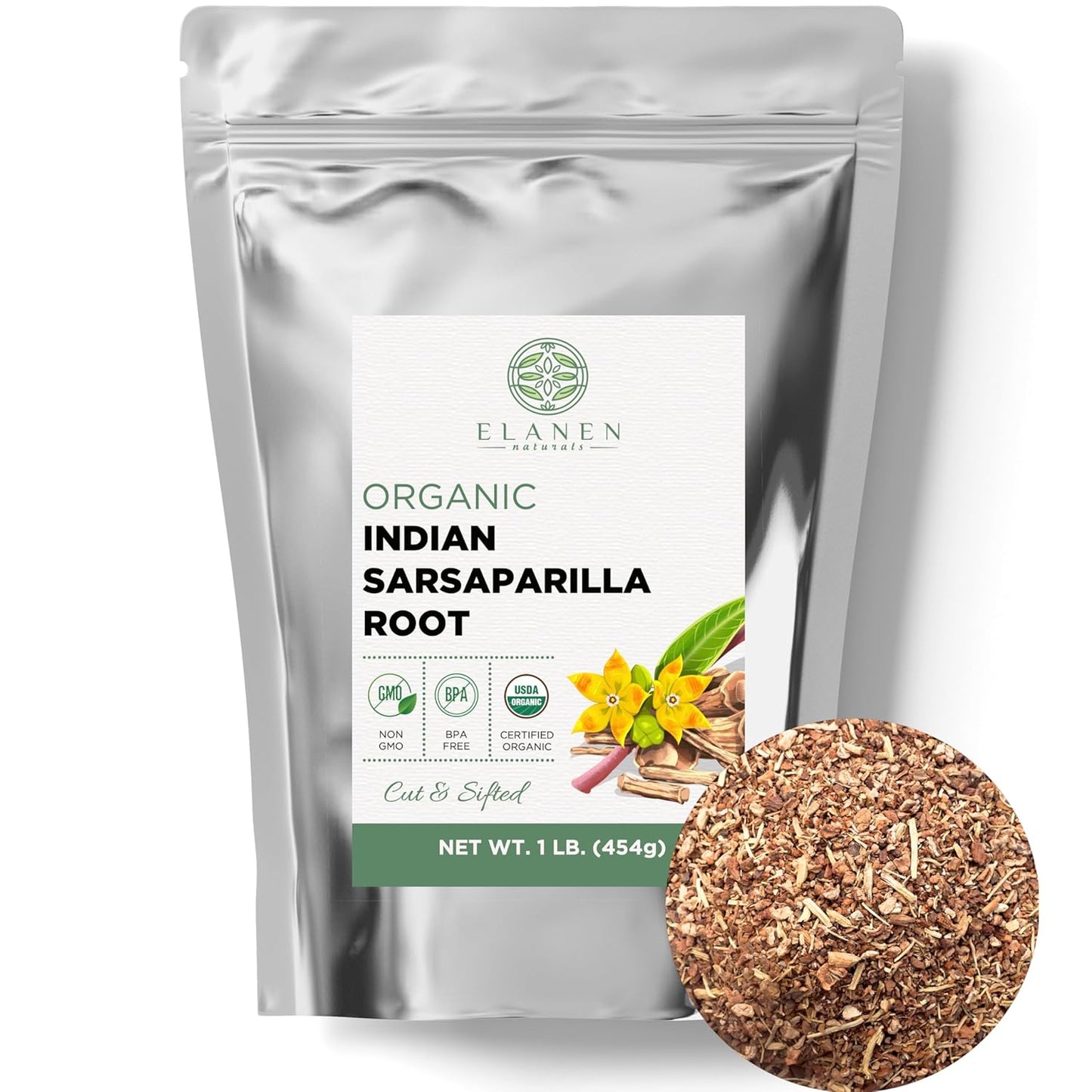 Organic Sarsaparilla Root 1 lb - Premium Quality Herbal Tea