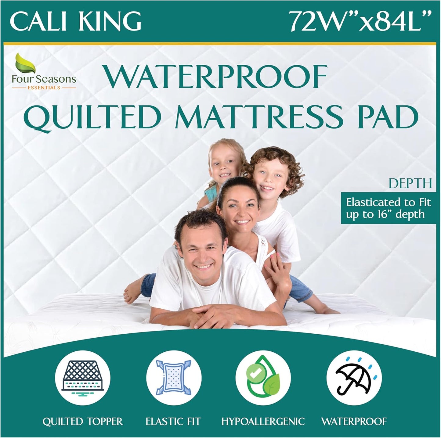 California King Size Waterproof Mattress Pad for Ultimate Comfort