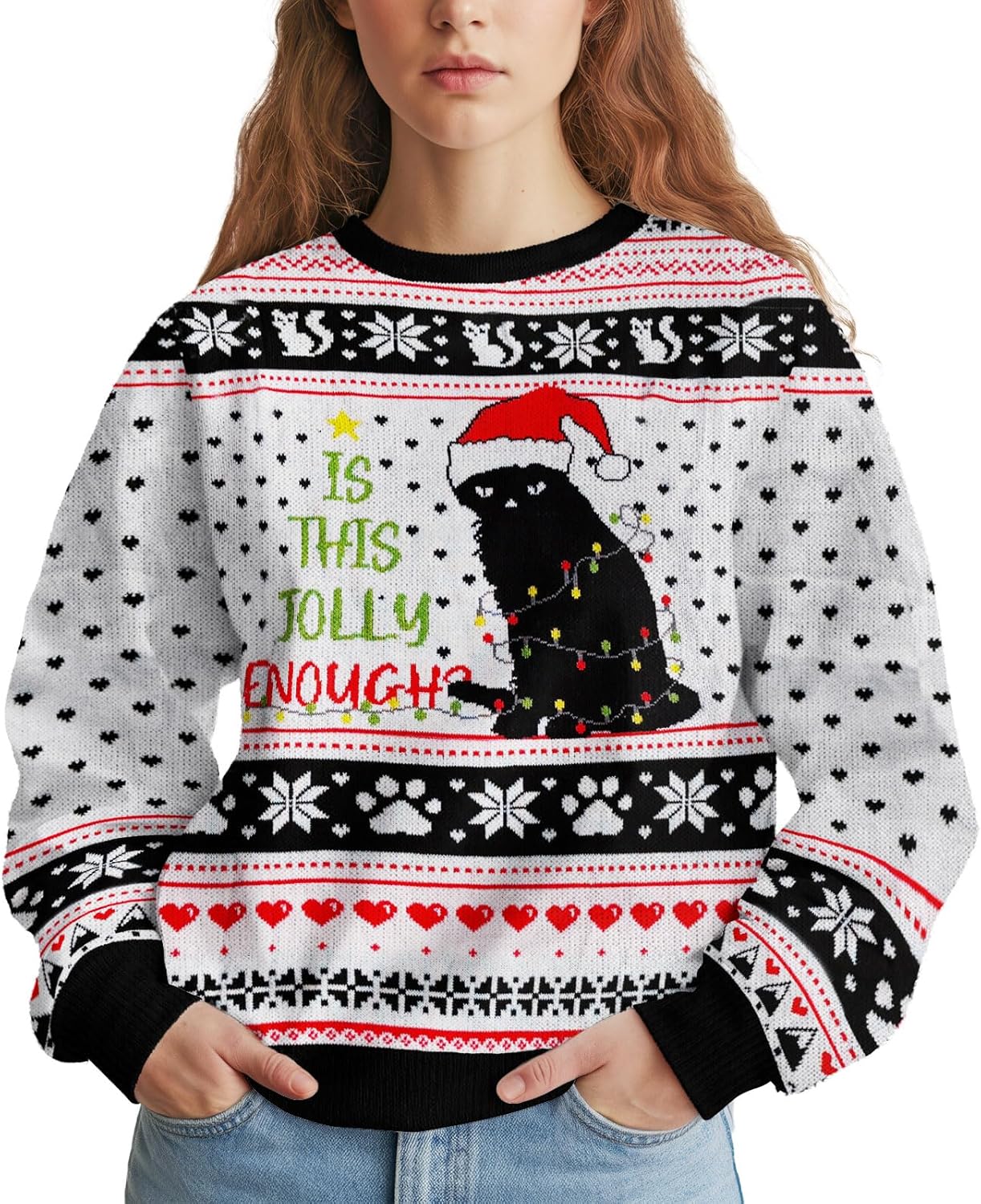 34HD Ugly Xmas Sweater for Men and Women - Funny Holiday Knit
