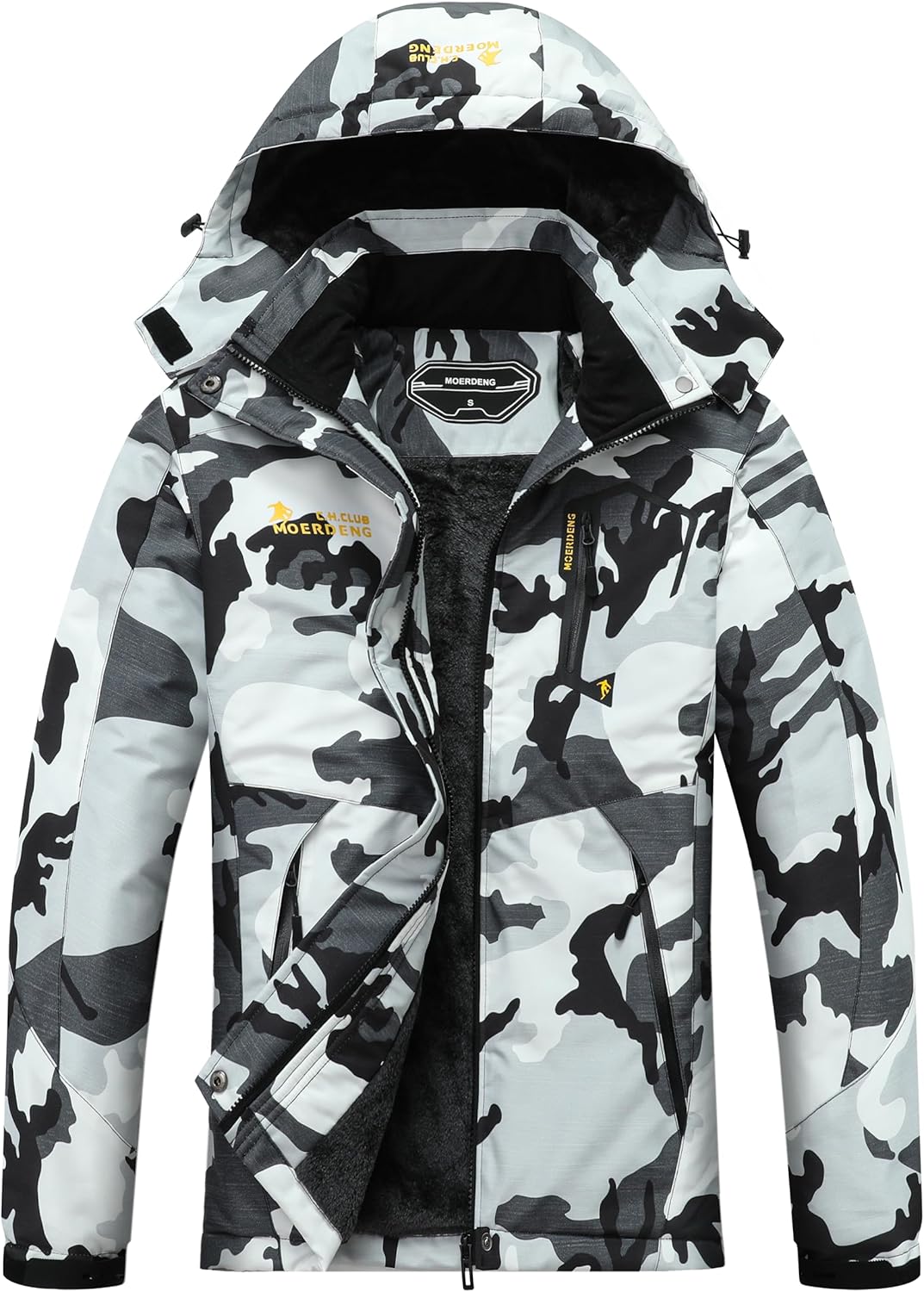 MOERDENG Women's Waterproof Ski Jacket for Winter Sports