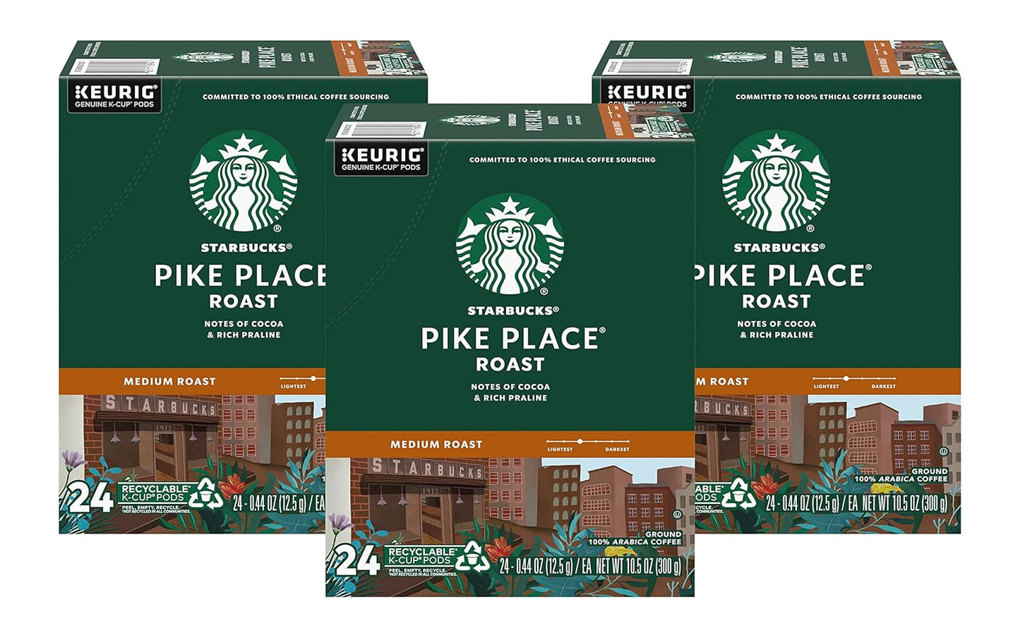 72-Count Starbucks Pike Place Roast K-Cups for Keurig