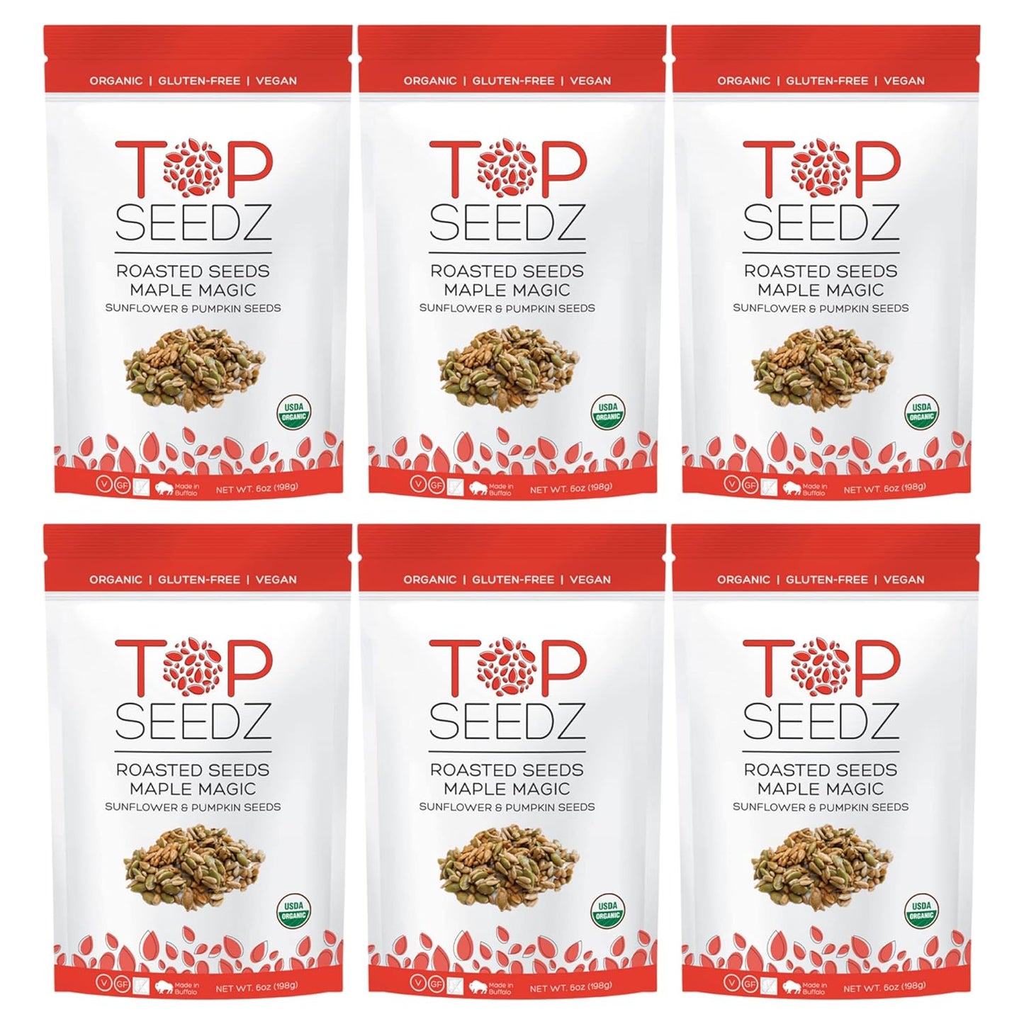 Top Seedz Maple Magic Roasted Seeds - Organic Vegan Snack Pack