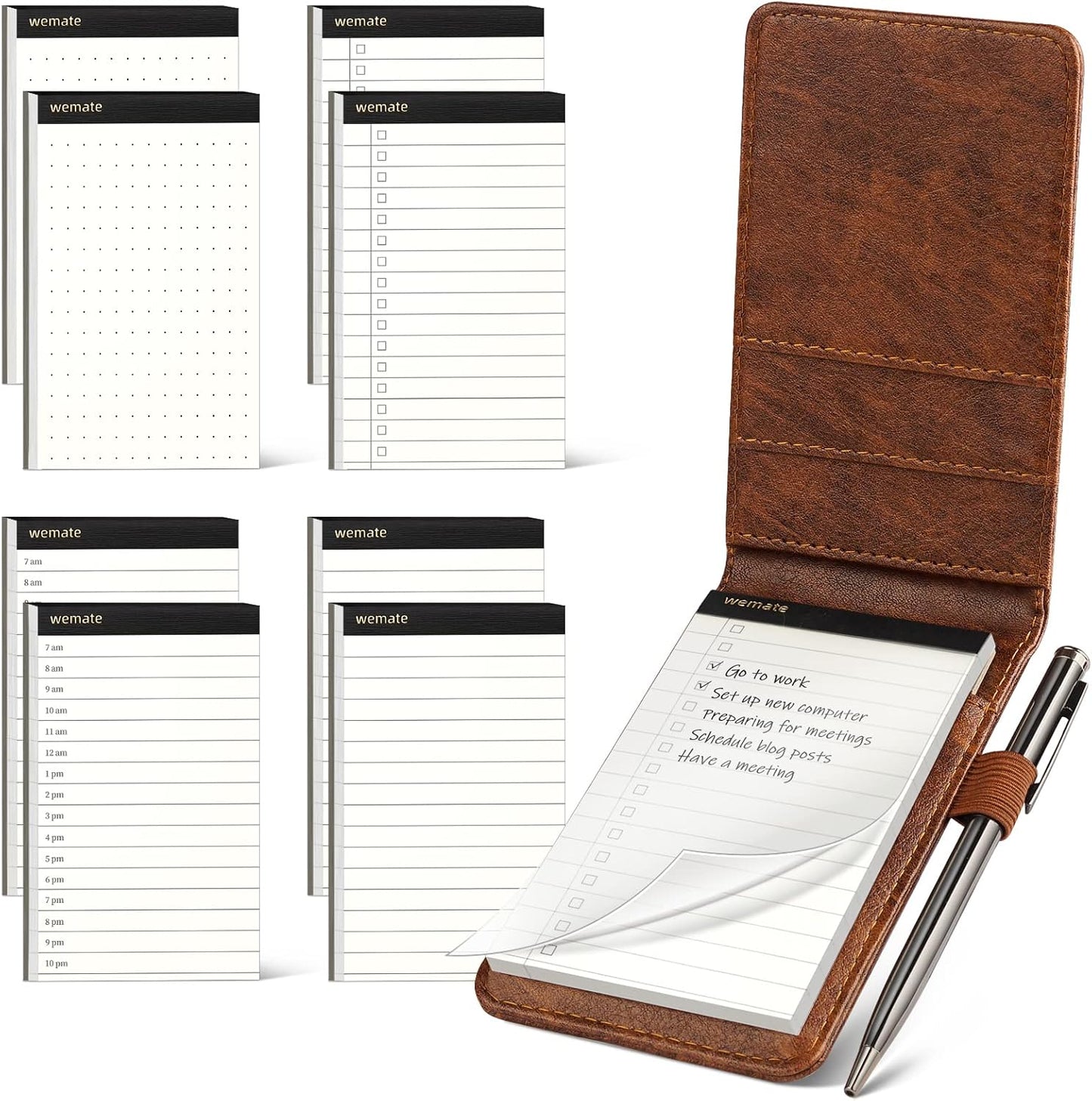 WEMATE 10-Piece Pocket Notepad Set - Stay Organized On-the-Go!