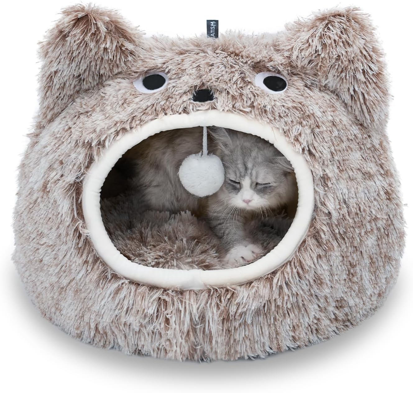 CATISM Cat Bed - Soft Plush Cave for Indoor Cats and Kittens