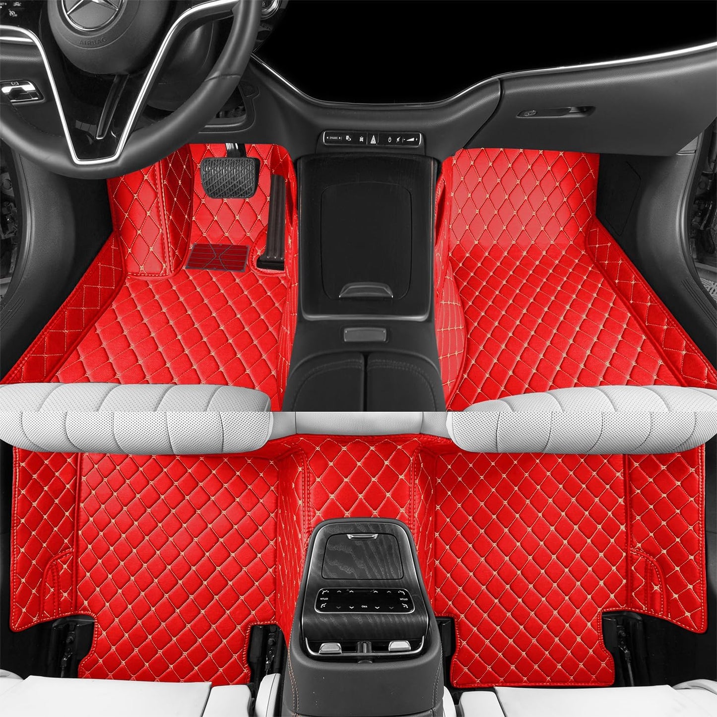 All-Weather Car Floor Mat for 99% Models, Custom Fit Beige