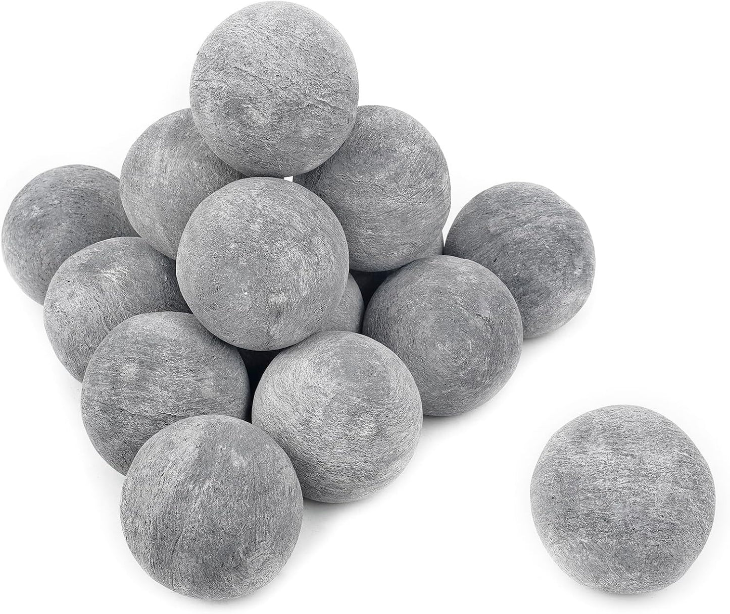 Skyflame Ceramic Fire Balls Set of 15 for Indoor Outdoor Use
