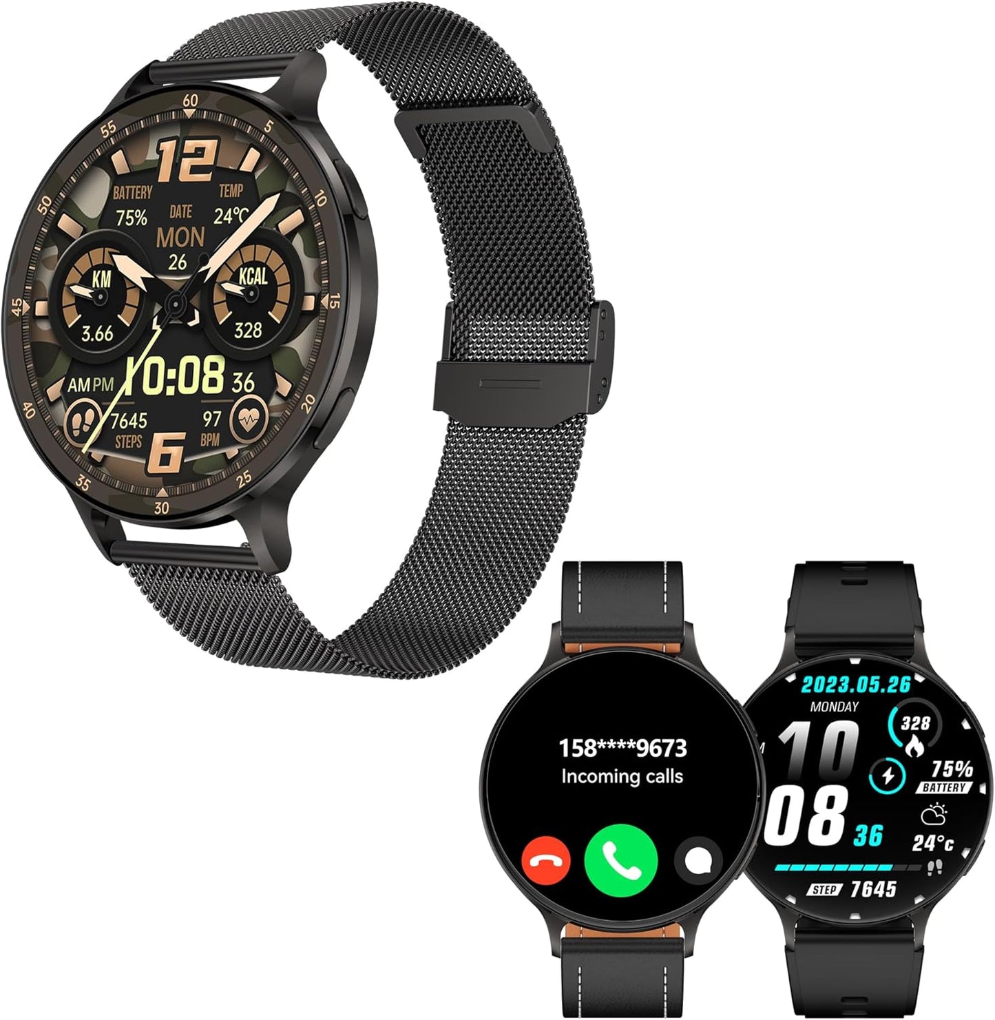 XRXT: Smartwatch for Men - Make/Answer Calls, AMOLED Display, Fitness Tracker