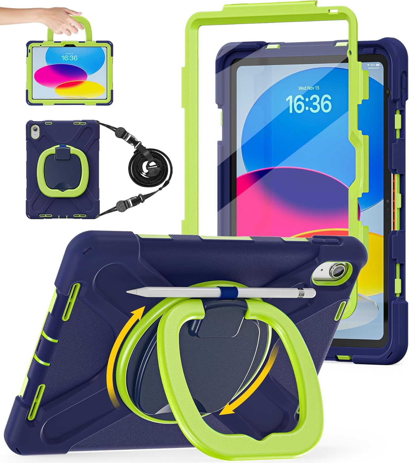 BATYUE iPad Case A16 11th/10th Gen Heavy Duty Protection