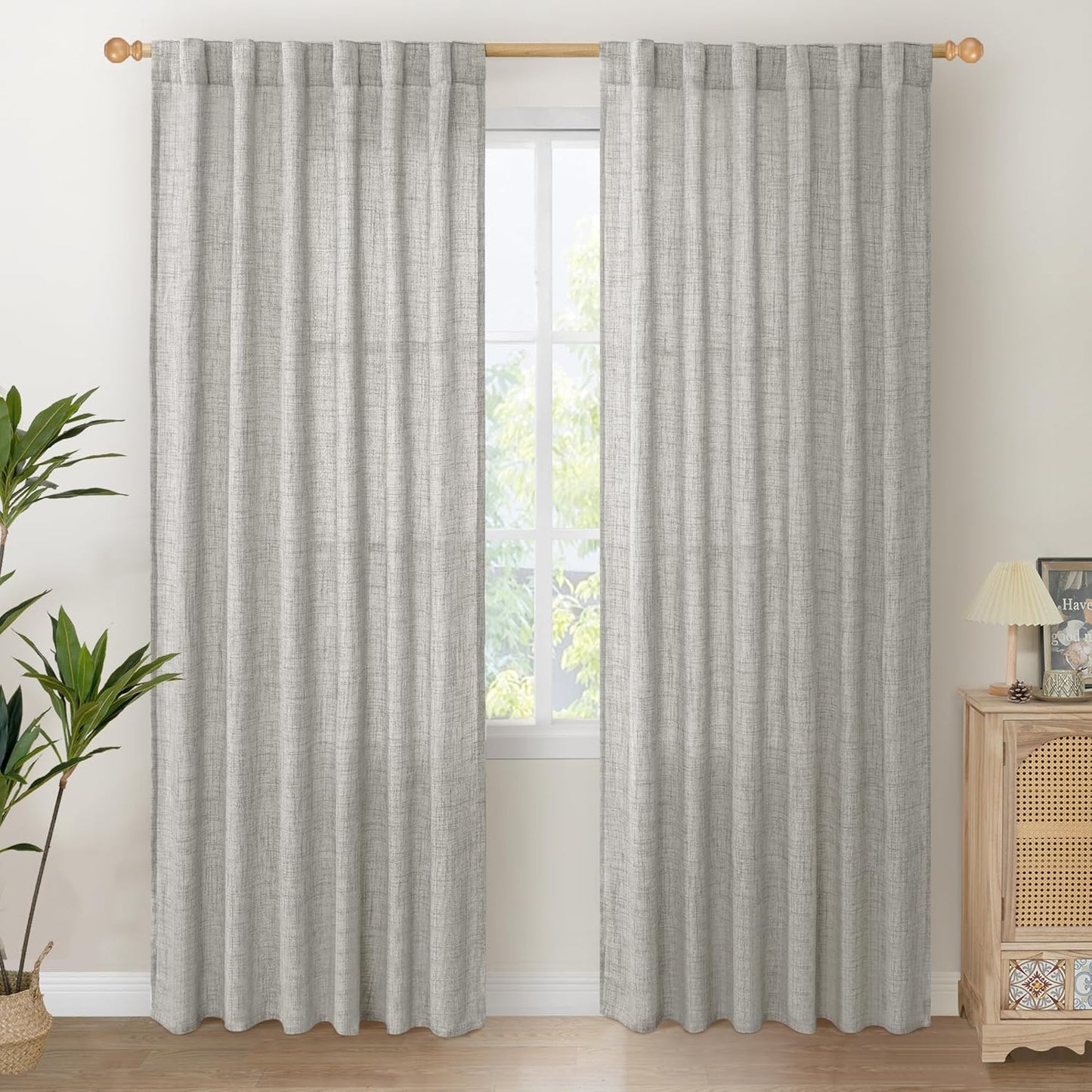 Dark Grey Light Filtering Curtains for Cozy Living Spaces