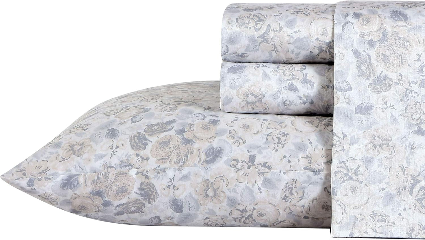 Queen Sheet Set by Laura Ashley - Buttery-Soft Cotton Sateen