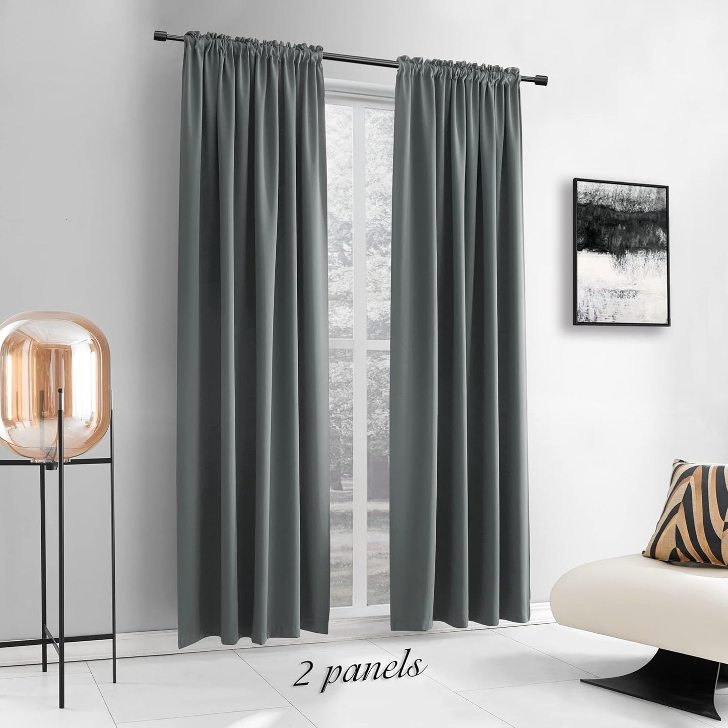 DONREN Patio Blackout Curtain Panels for Maximum Privacy