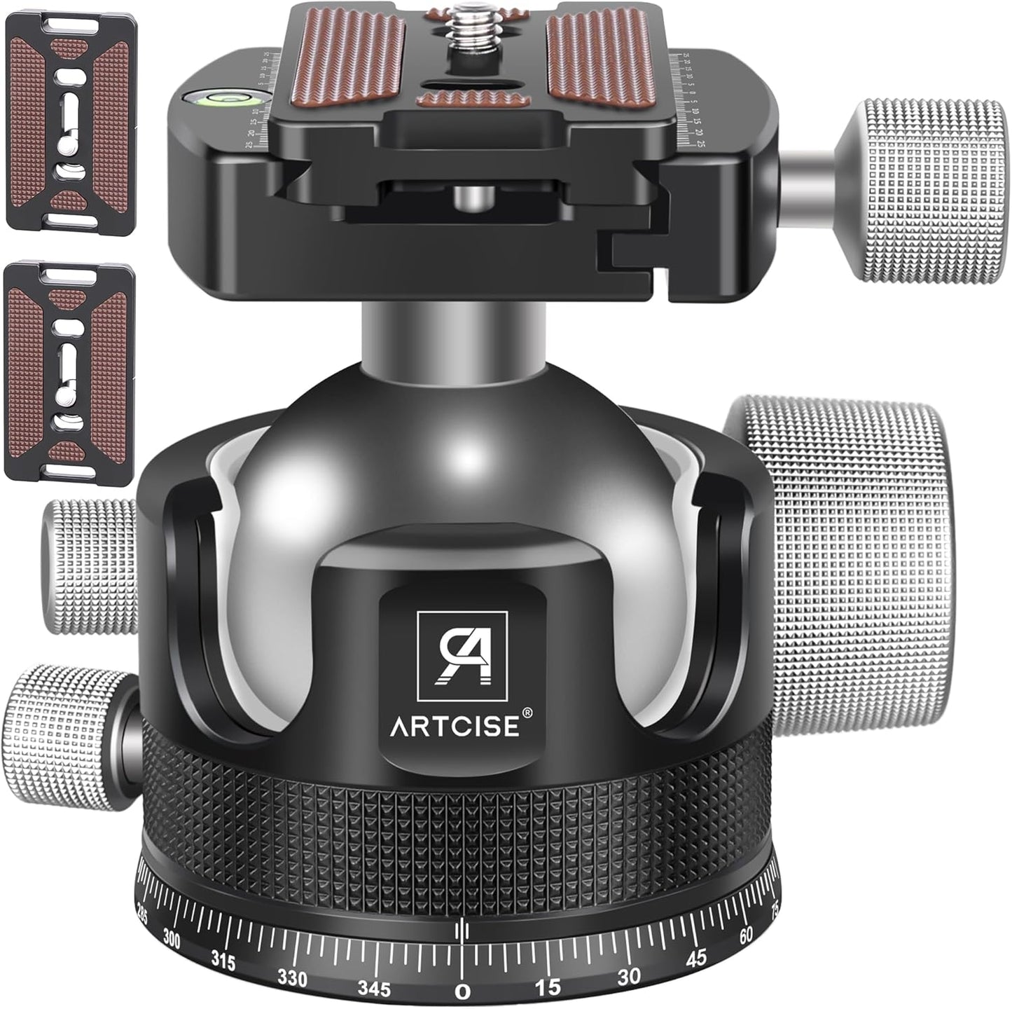 Low Profile Ball Head Tripod Head with Heavy Duty Design