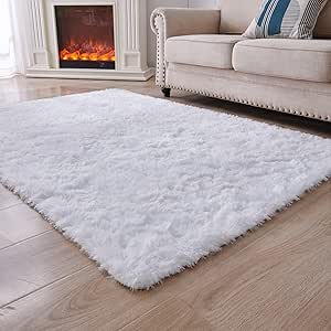 ANVARUG Fluffy Rugs for Living Room, Luxurious Shag Carpet