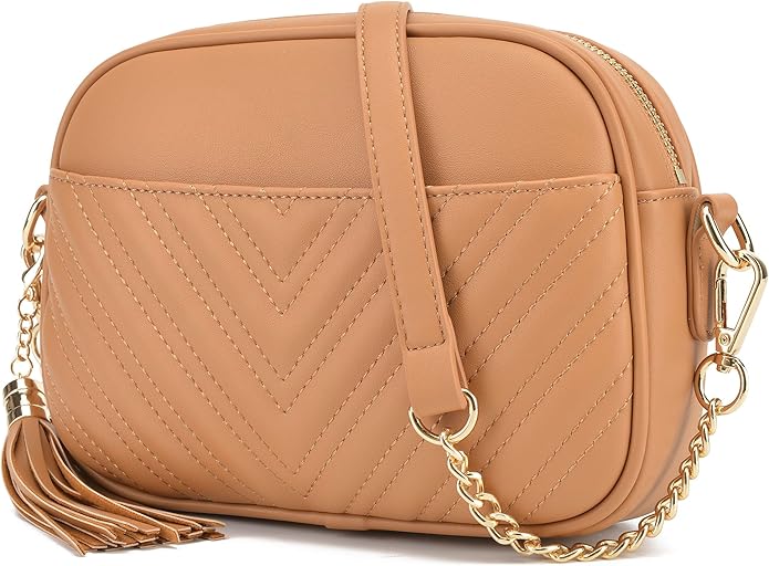 Lola Mae Quilted Crossbody Bag - Trendy Design Shoulder Purse