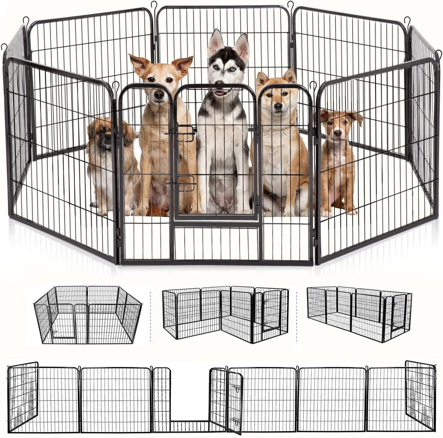 BestPet Dog Playpen 32 Inch Heavy Duty Metal Pet Exercise Pen