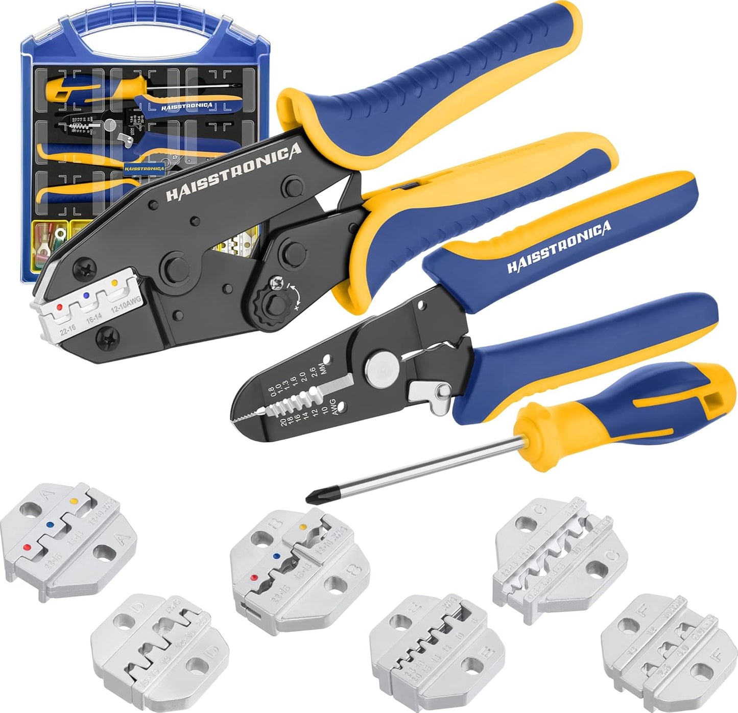 Haisstronica Crimping Tool Set - 6PCS for Various Connectors