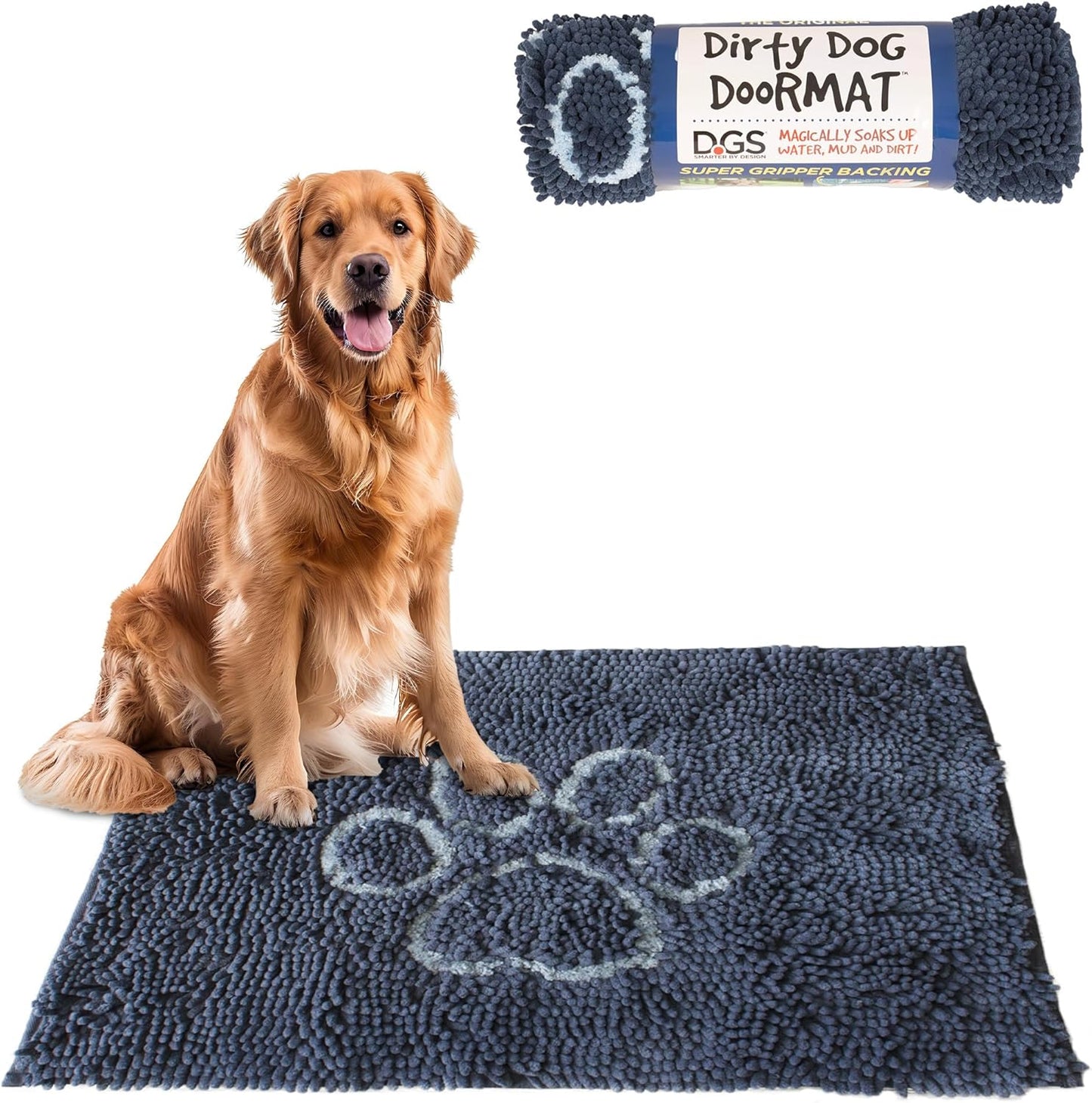 Dog Gone Smart Dirty Dog Doormat - Super Absorbent Rug for Pets