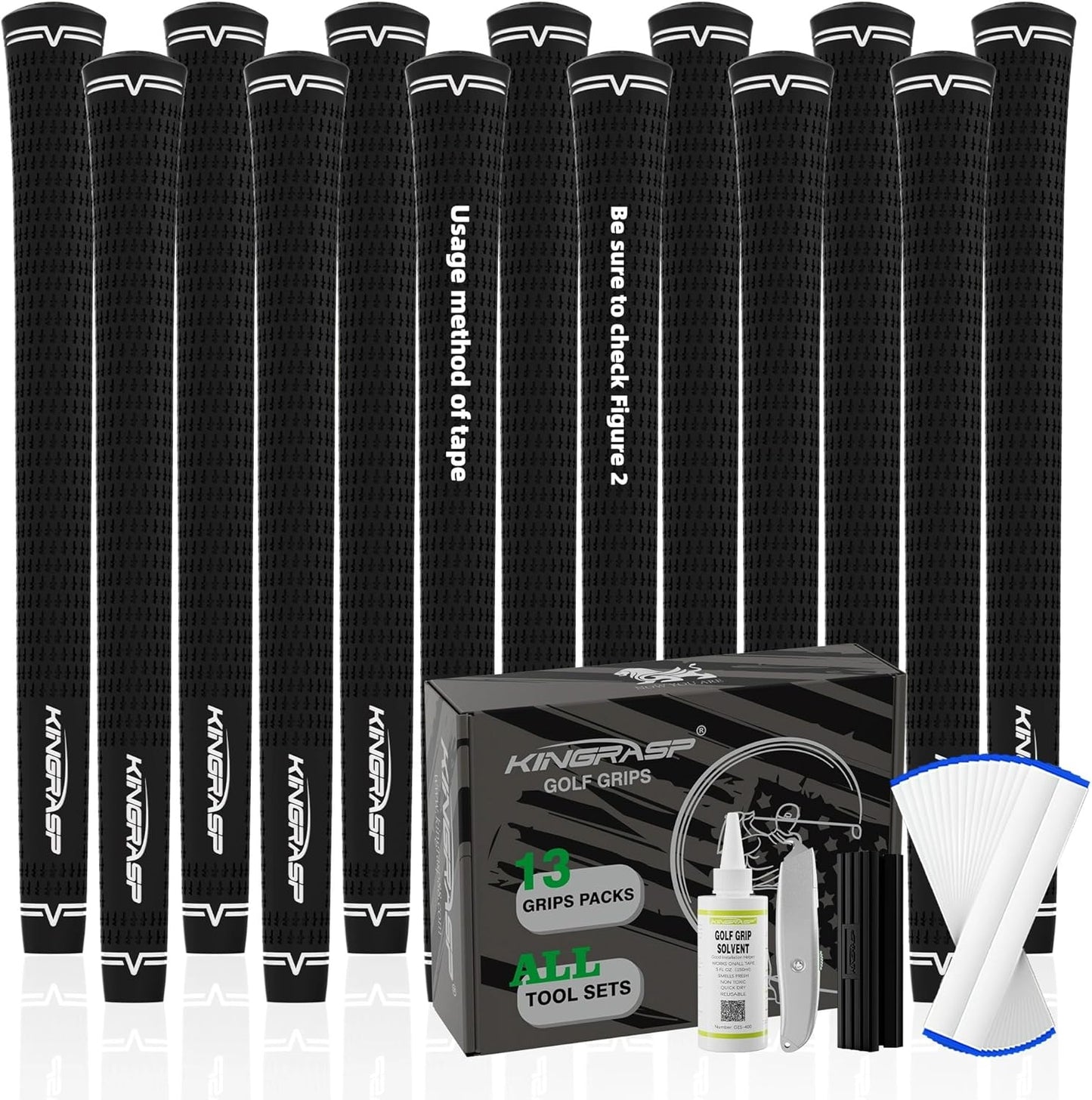 Golf Grips Standard and Mid Size with 5 Color Options Available