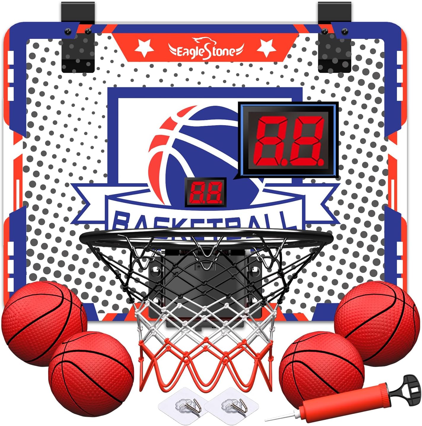 EagleStone Mini Basketball Hoop for Indoor Fun and Training