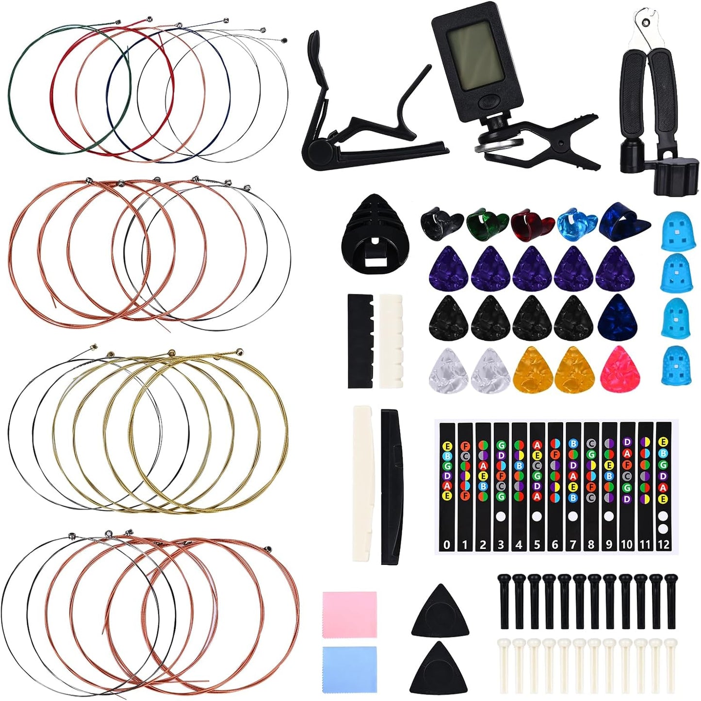 Ultimate Guitar Kit for Players - 85PCS Accessory Set by Moomuto