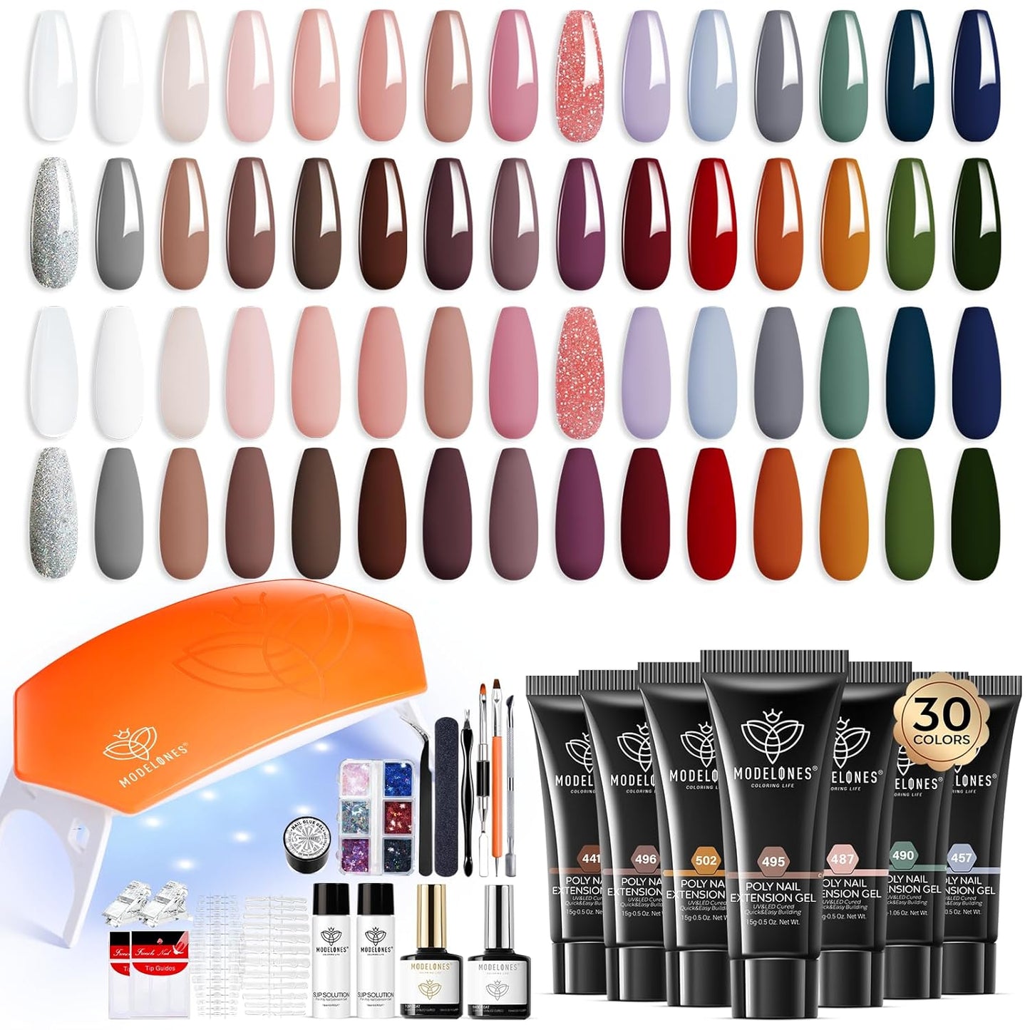 Modelones Hand to Toe Poly Nail Gel Kit for Stunning DIY Nails