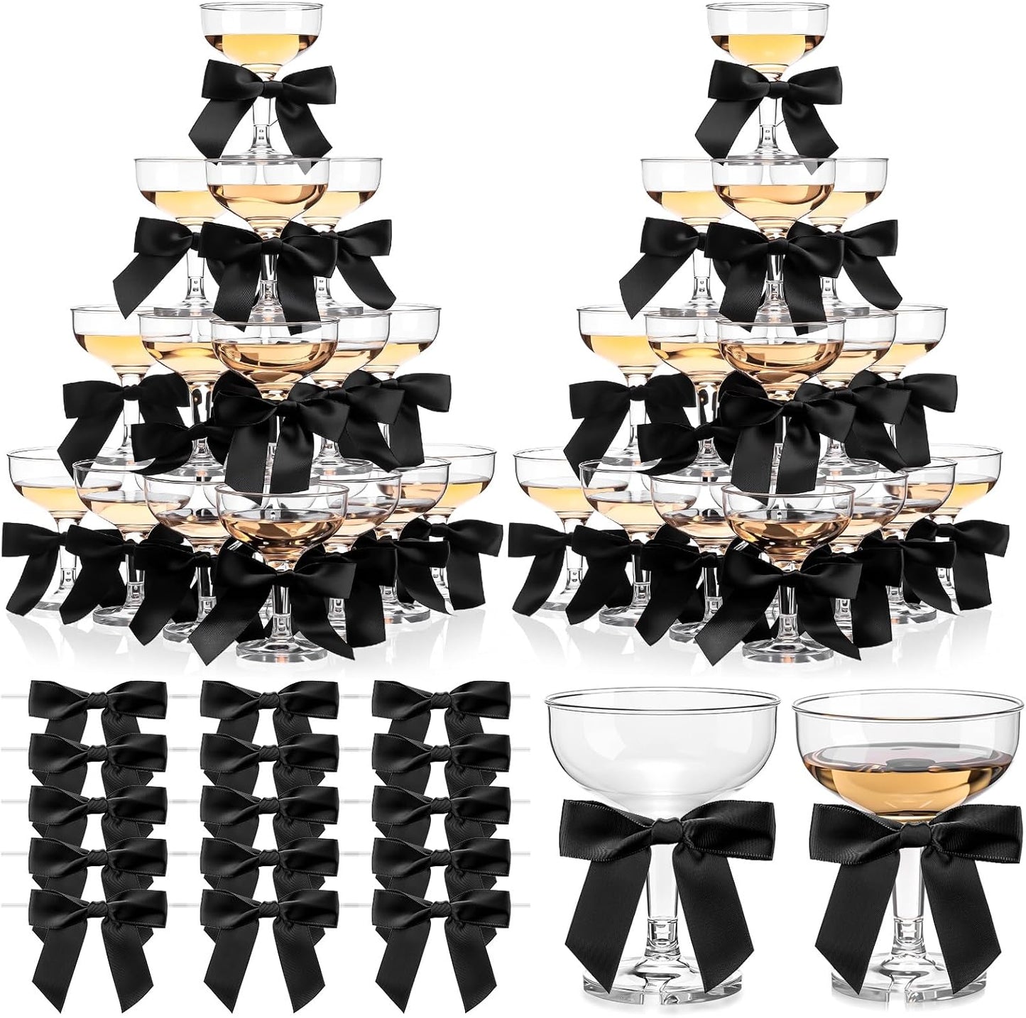 100 Set Champagne Coupe Cocktail Glasses for Any Celebration