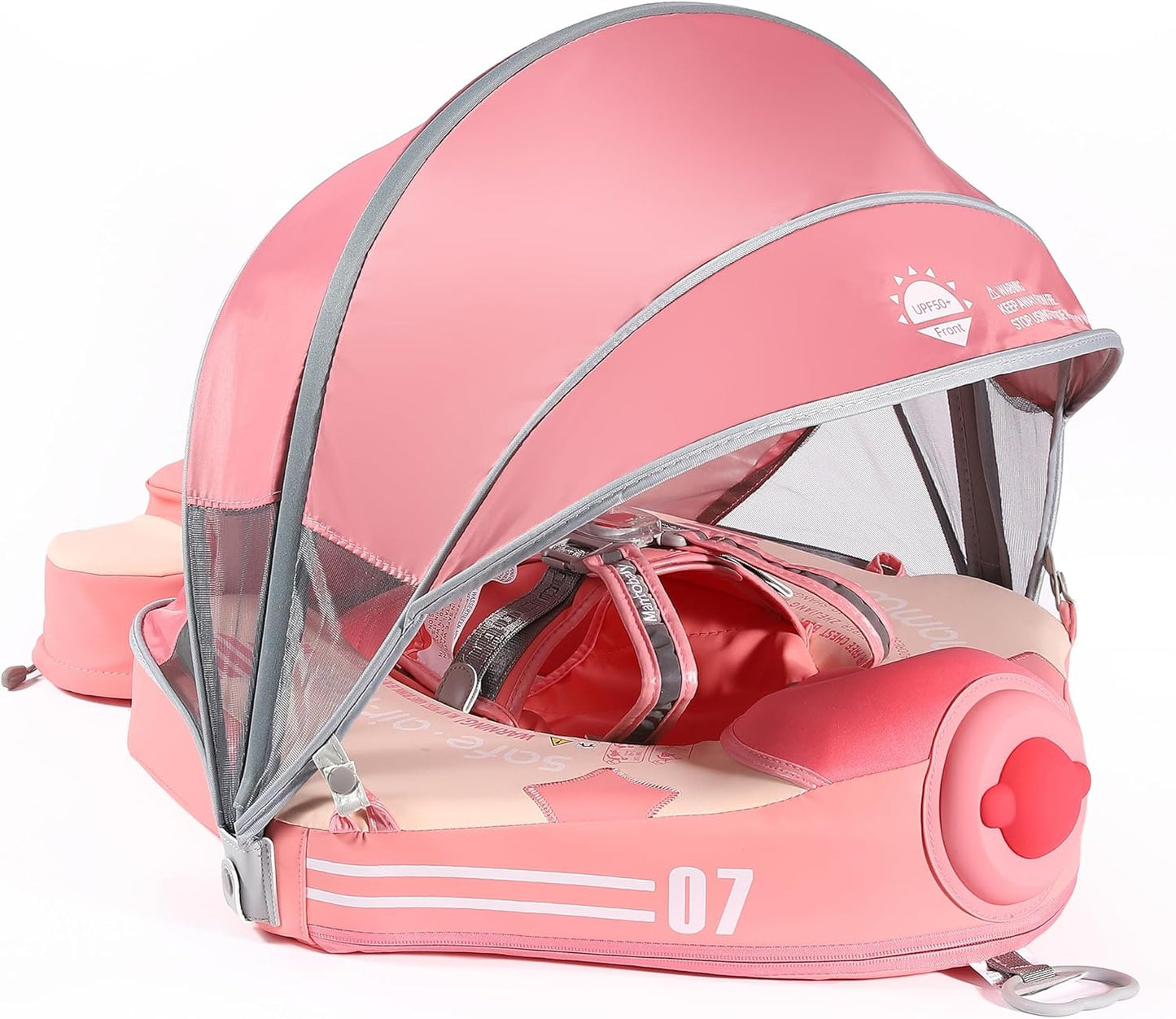 Mambobaby Add Tail No.07 Airplane Baby Float with Canopy Pink