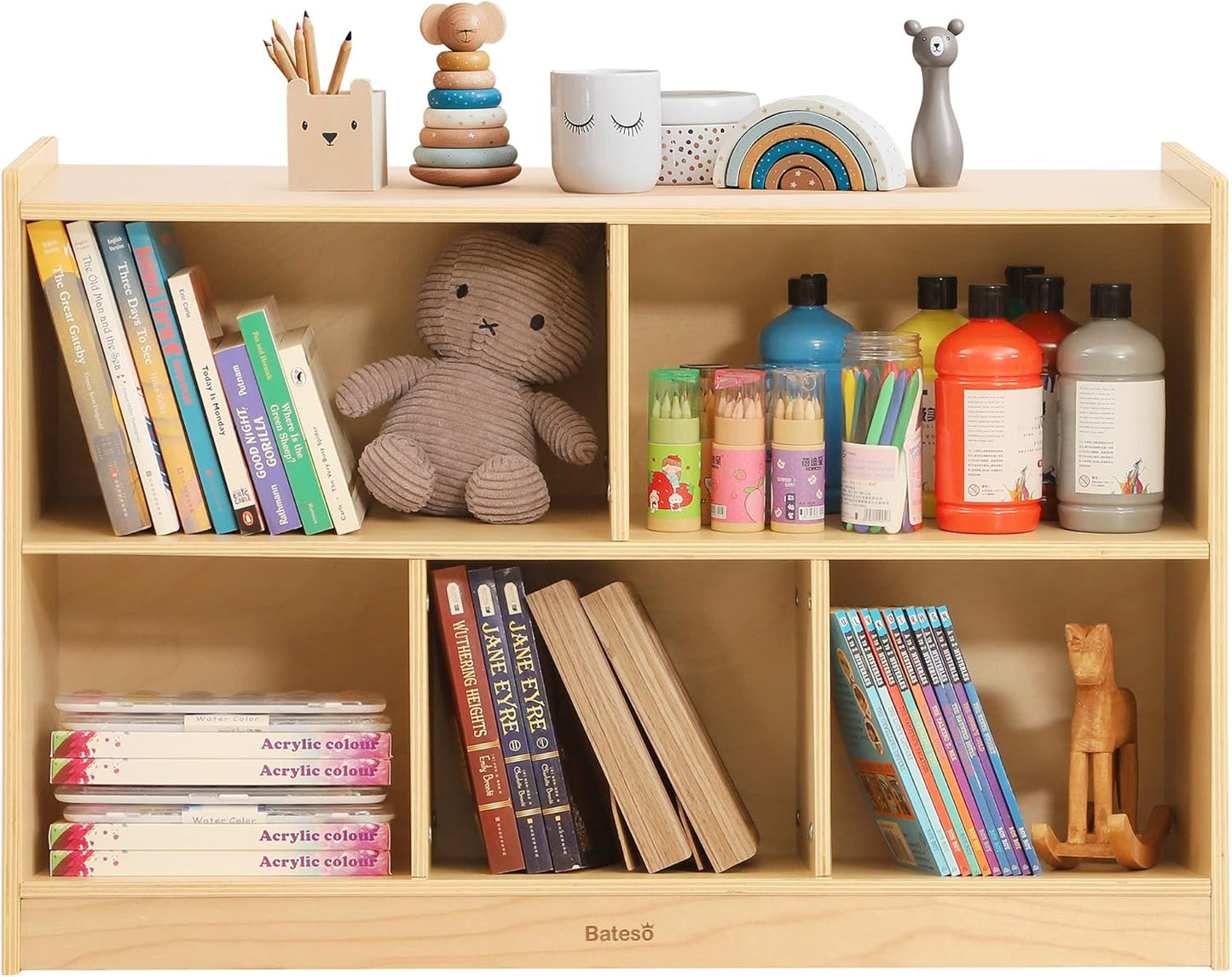 Toy Storage Organizer for Kids Room - Montessori Bookshelf