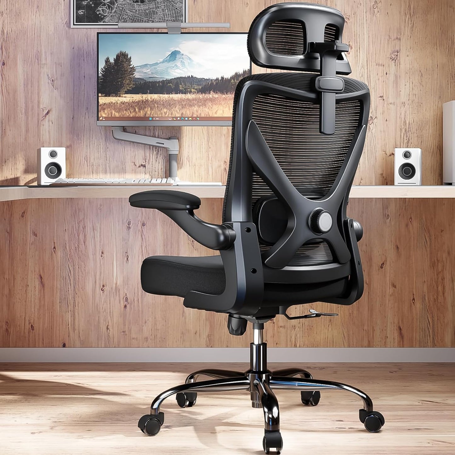 Ergonomic Office Chair with Adjustable Lumbar Support for Comfort