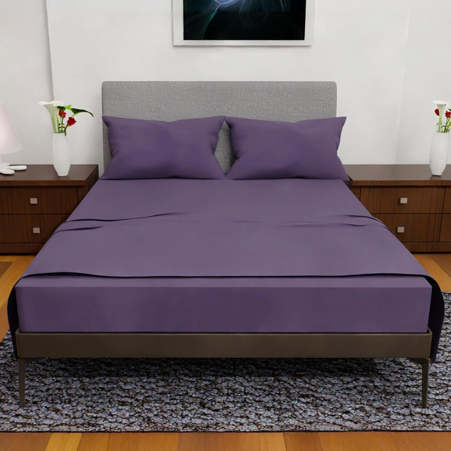 California King Sheet Sets - Luxurious 4 Piece Bedding Set